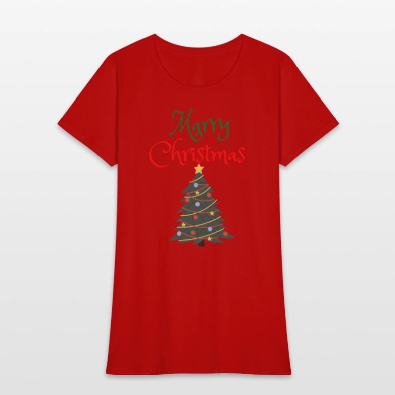 merry christmas with christmas tree