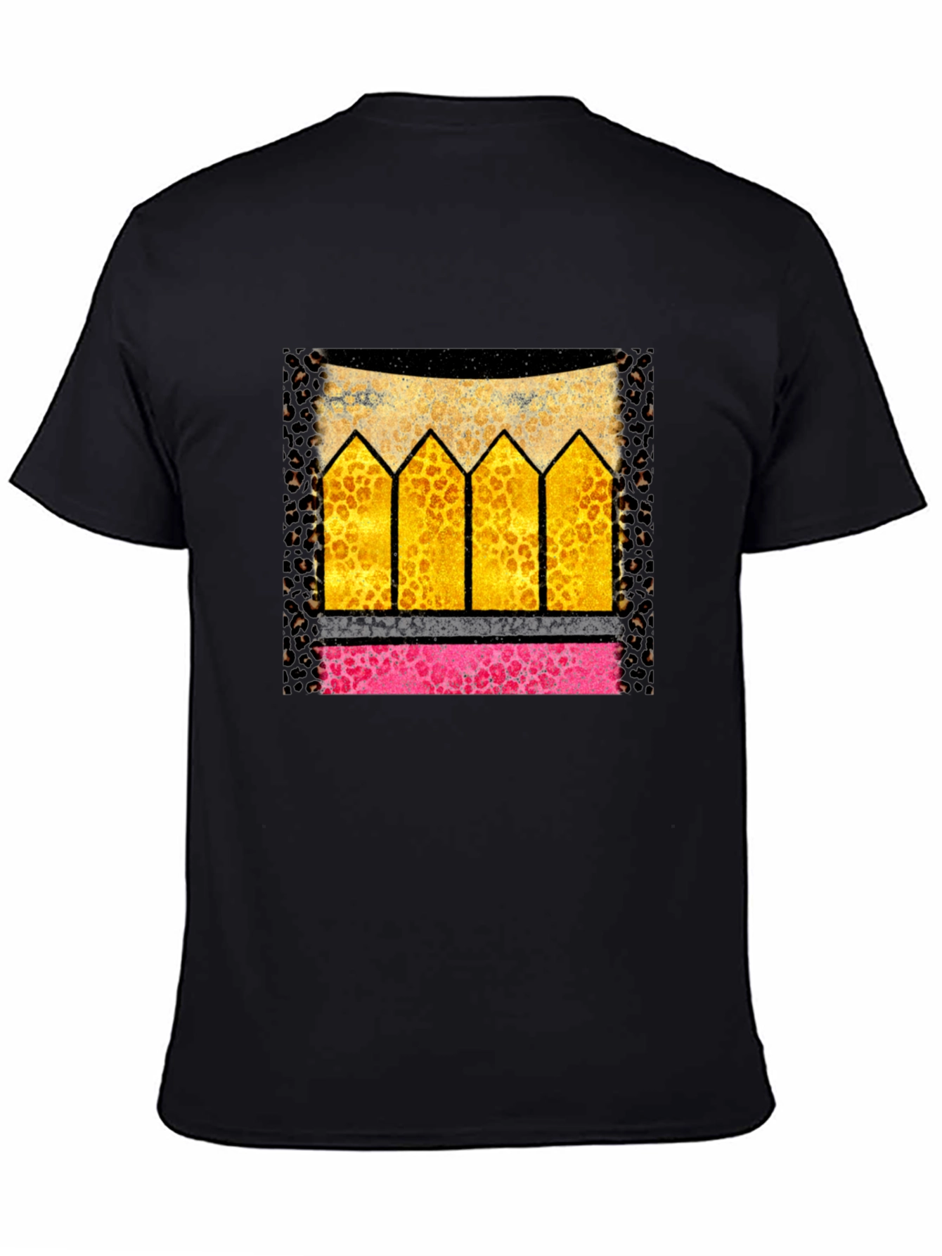 Leopard Print Pencil Graphic T-Shirt