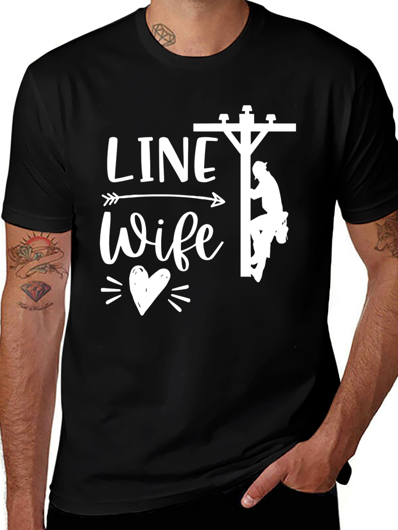 Line Wife Graphic Tee - Support Linemen!