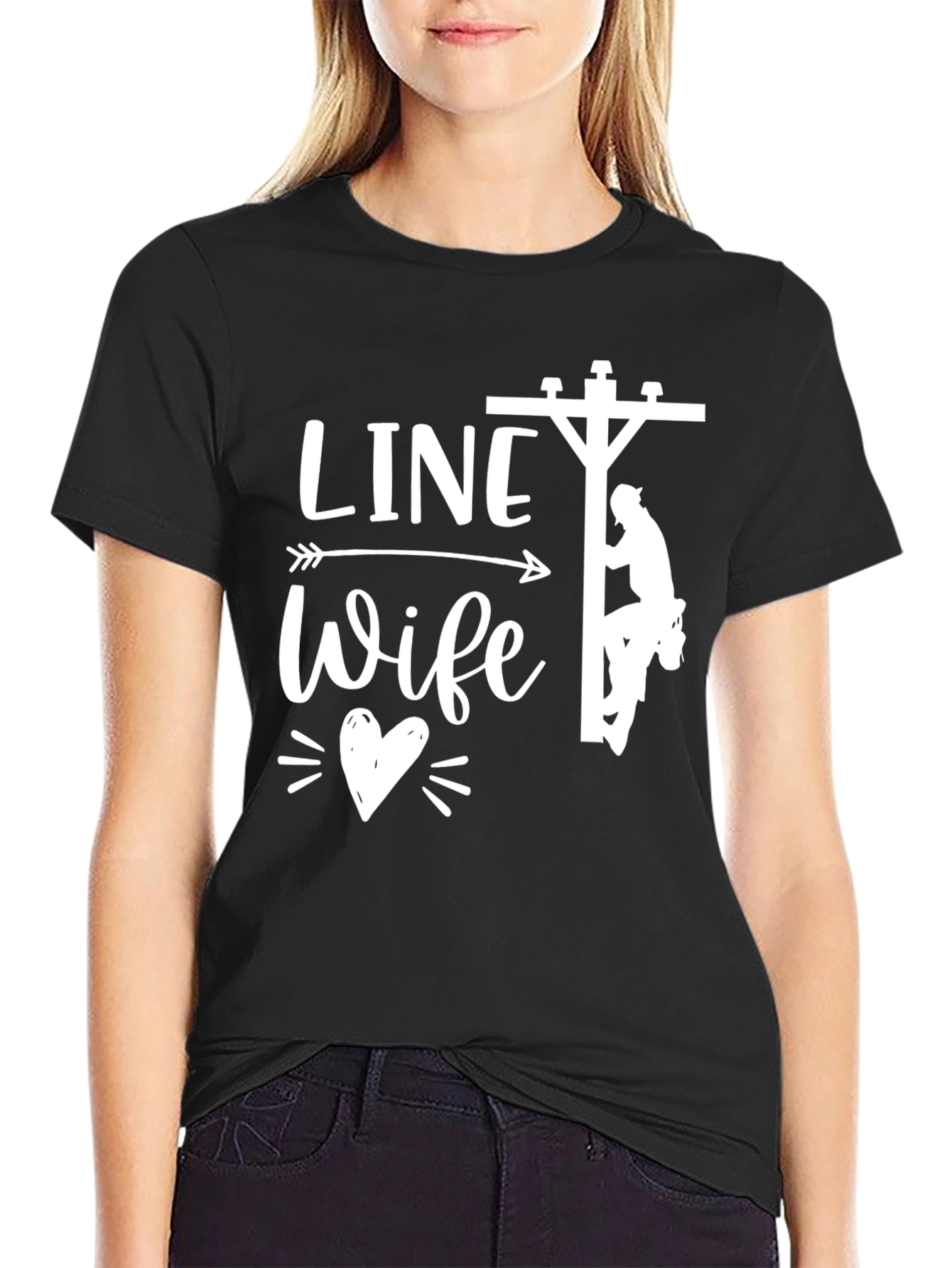 Line Wife Graphic Tee - Support Linemen!