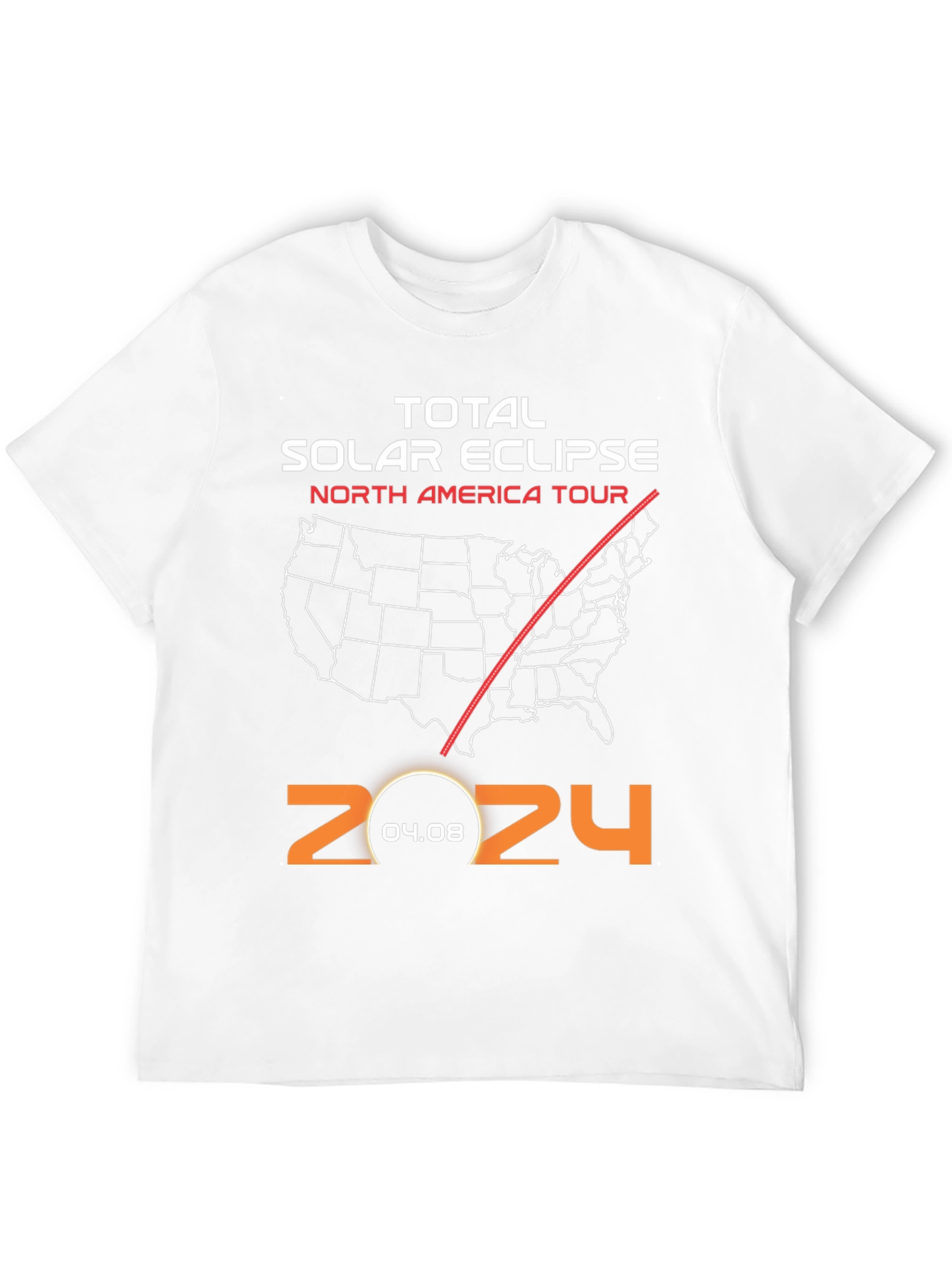 2024 Total Solar Eclipse North America Tour T-Shirt