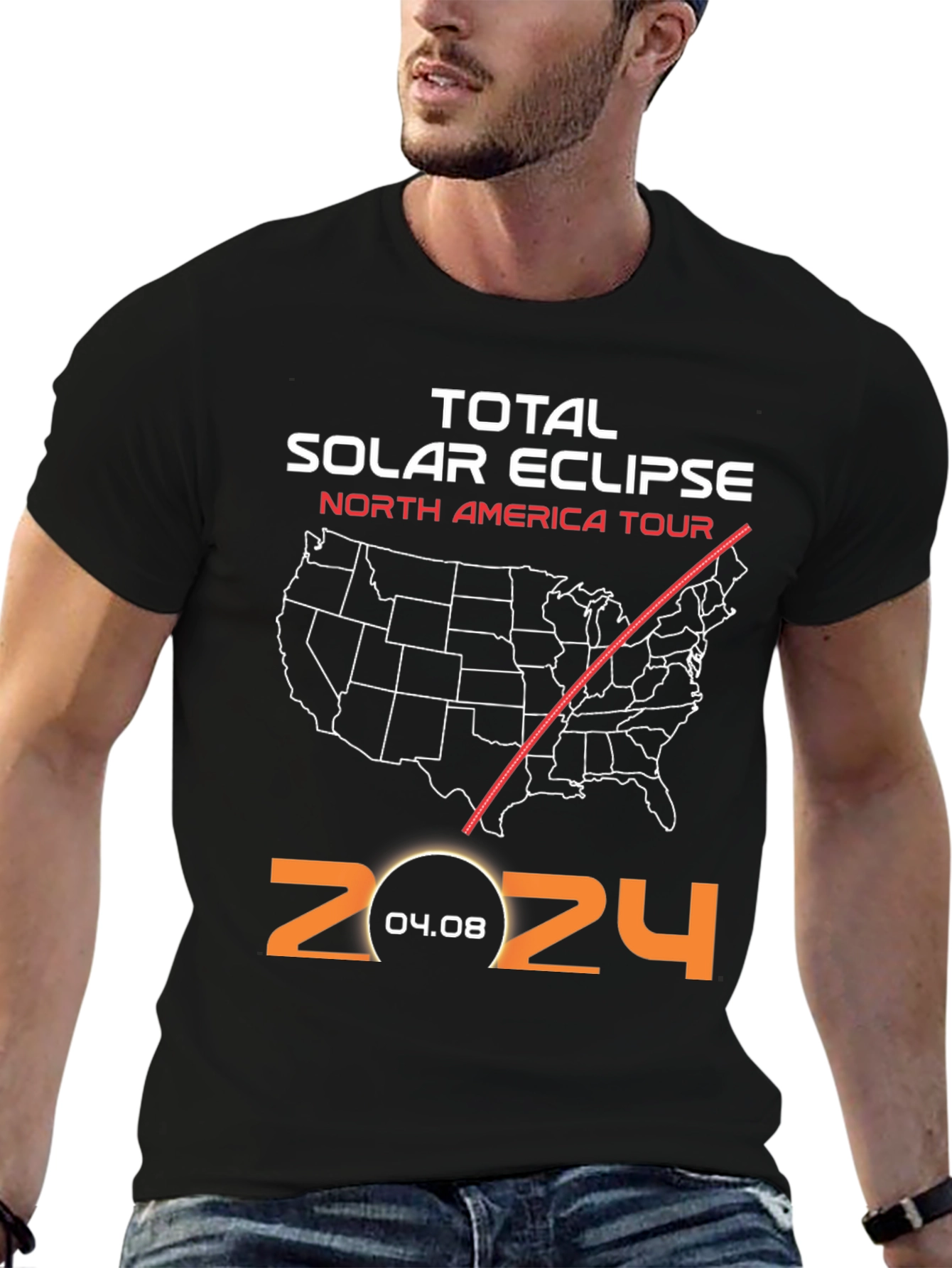 2024 Total Solar Eclipse North America Tour T-Shirt