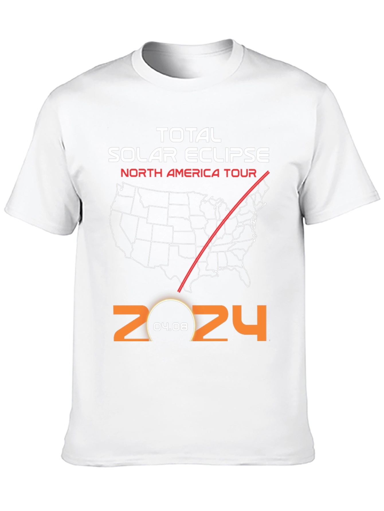 2024 Total Solar Eclipse North America Tour T-Shirt