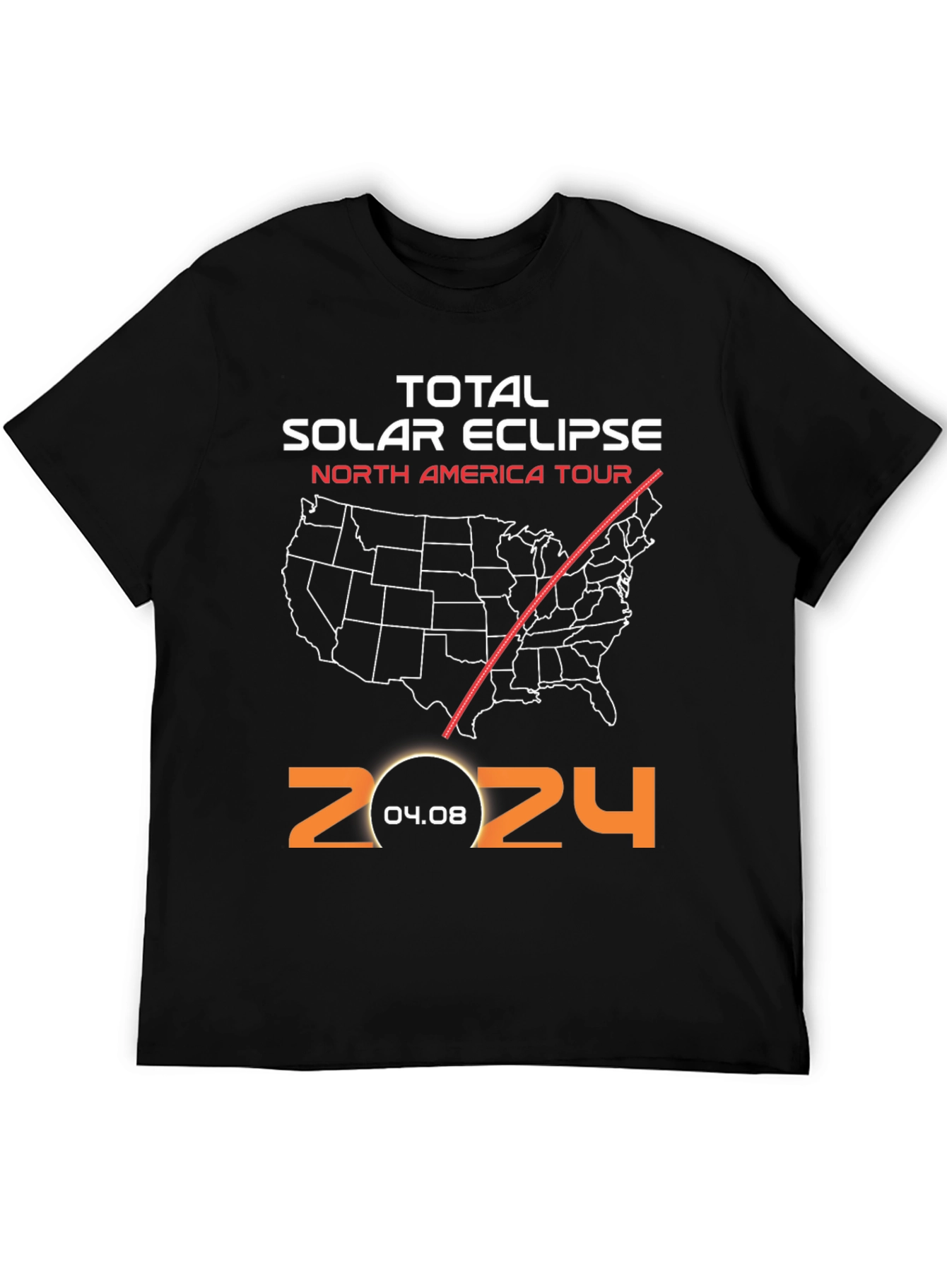 2024 Total Solar Eclipse North America Tour T-Shirt