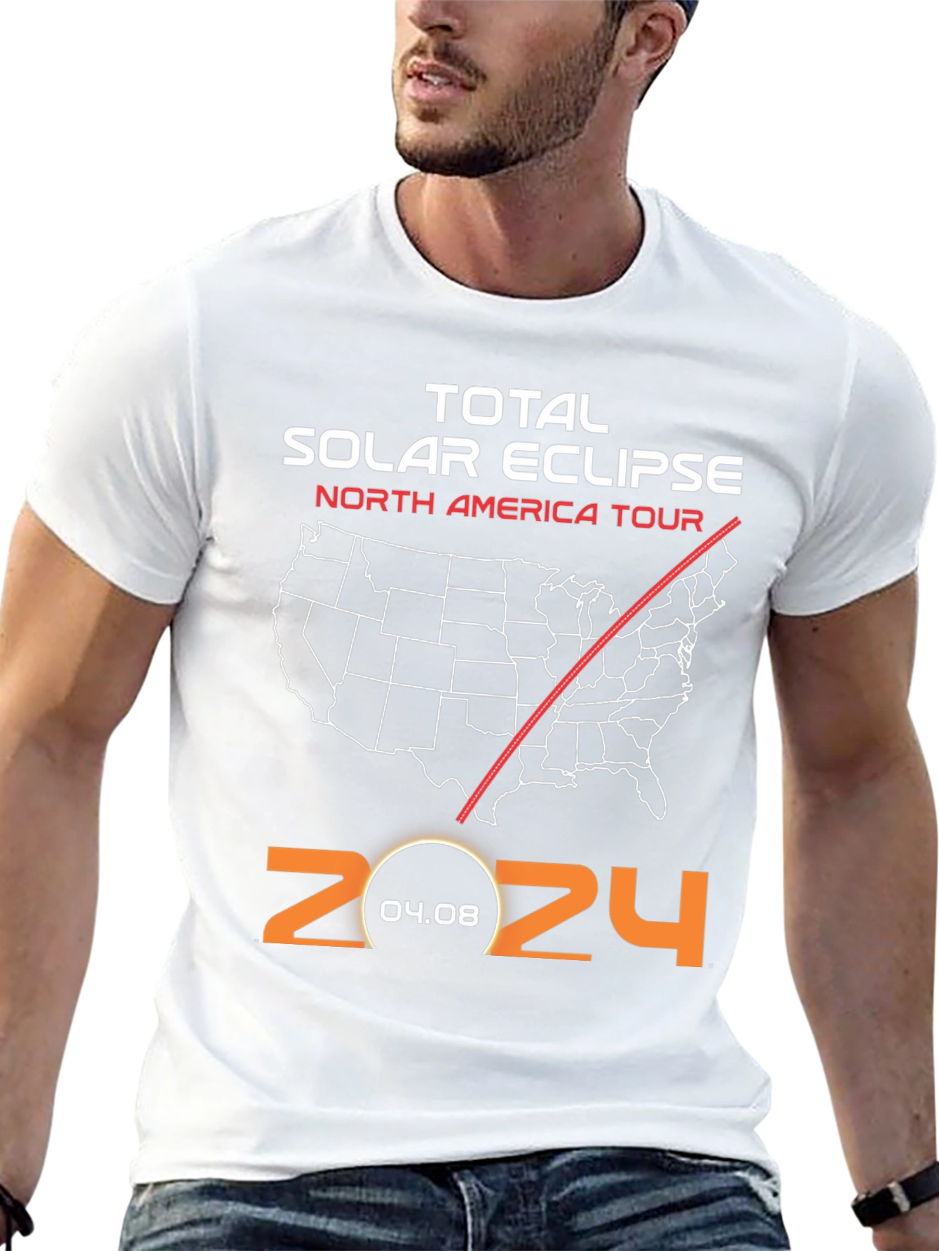2024 Total Solar Eclipse North America Tour T-Shirt