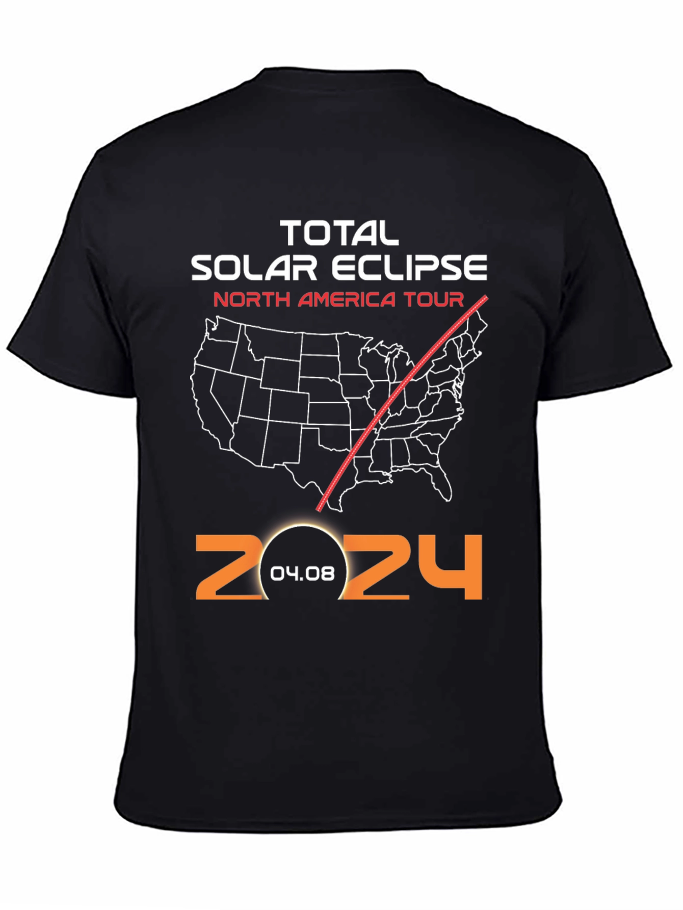 2024 Total Solar Eclipse North America Tour T-Shirt