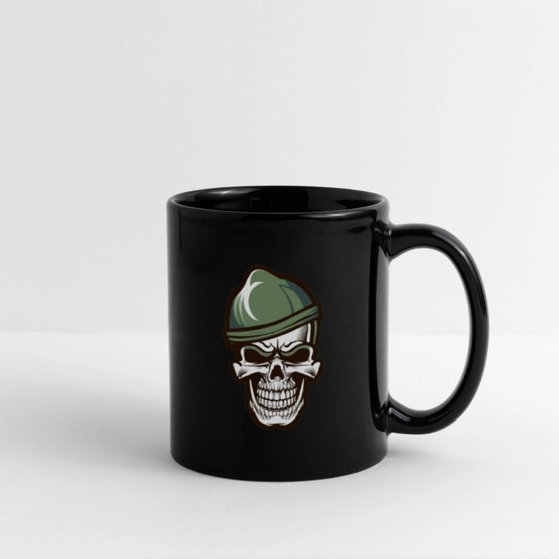 military logo with a skull
