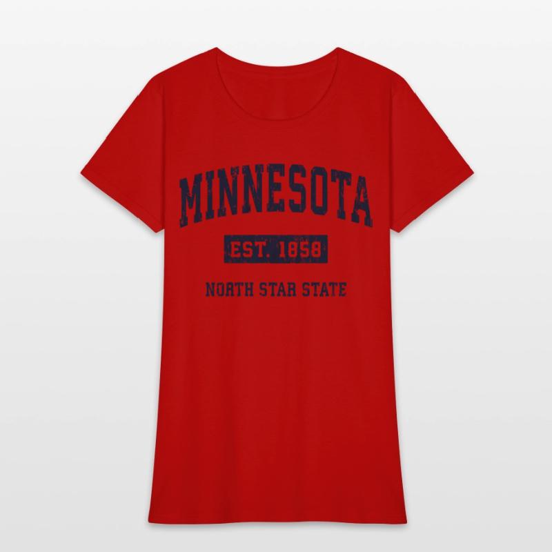 Minnesota Vintage Athletic Sports Design Navy Prin