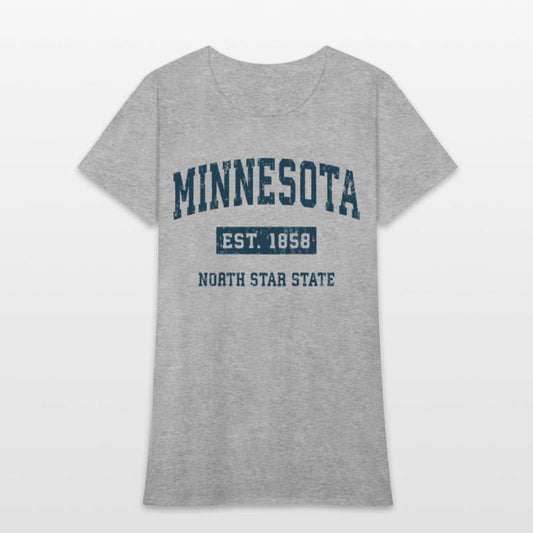 Minnesota Vintage Athletic Sports Design Navy Prin