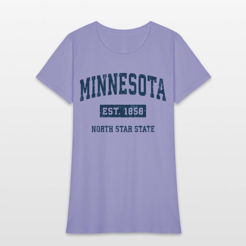Minnesota Vintage Athletic Sports Design Navy Prin
