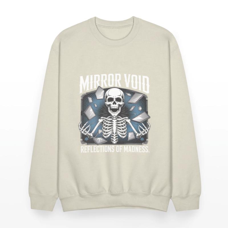 Mirror Void Gothic Skull Symmetry Shirt