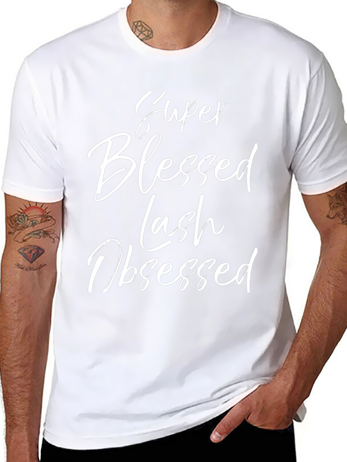Super Blessed Lash Obsessed Black T-Shirt