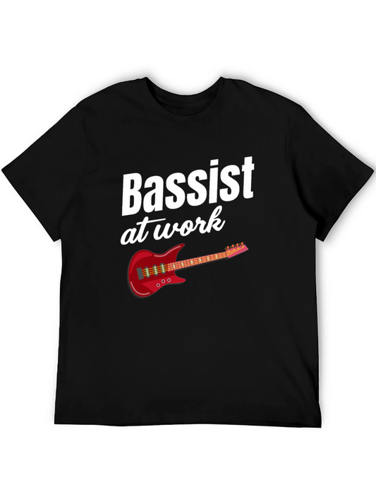 Bassist at Work Graphic Tee - Music Lover Shirt