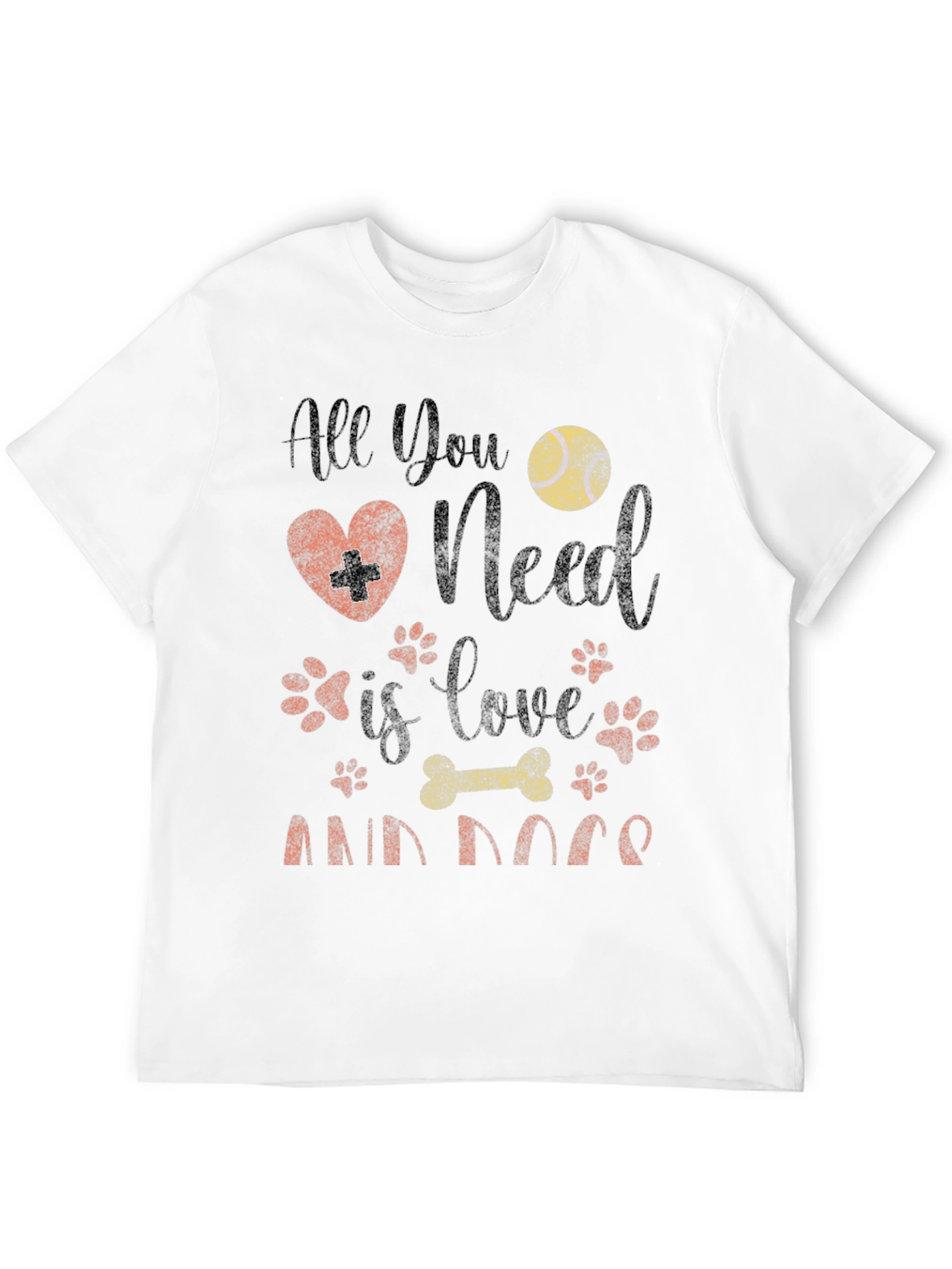 All You Need is Love and Dogs Black T-Shirt