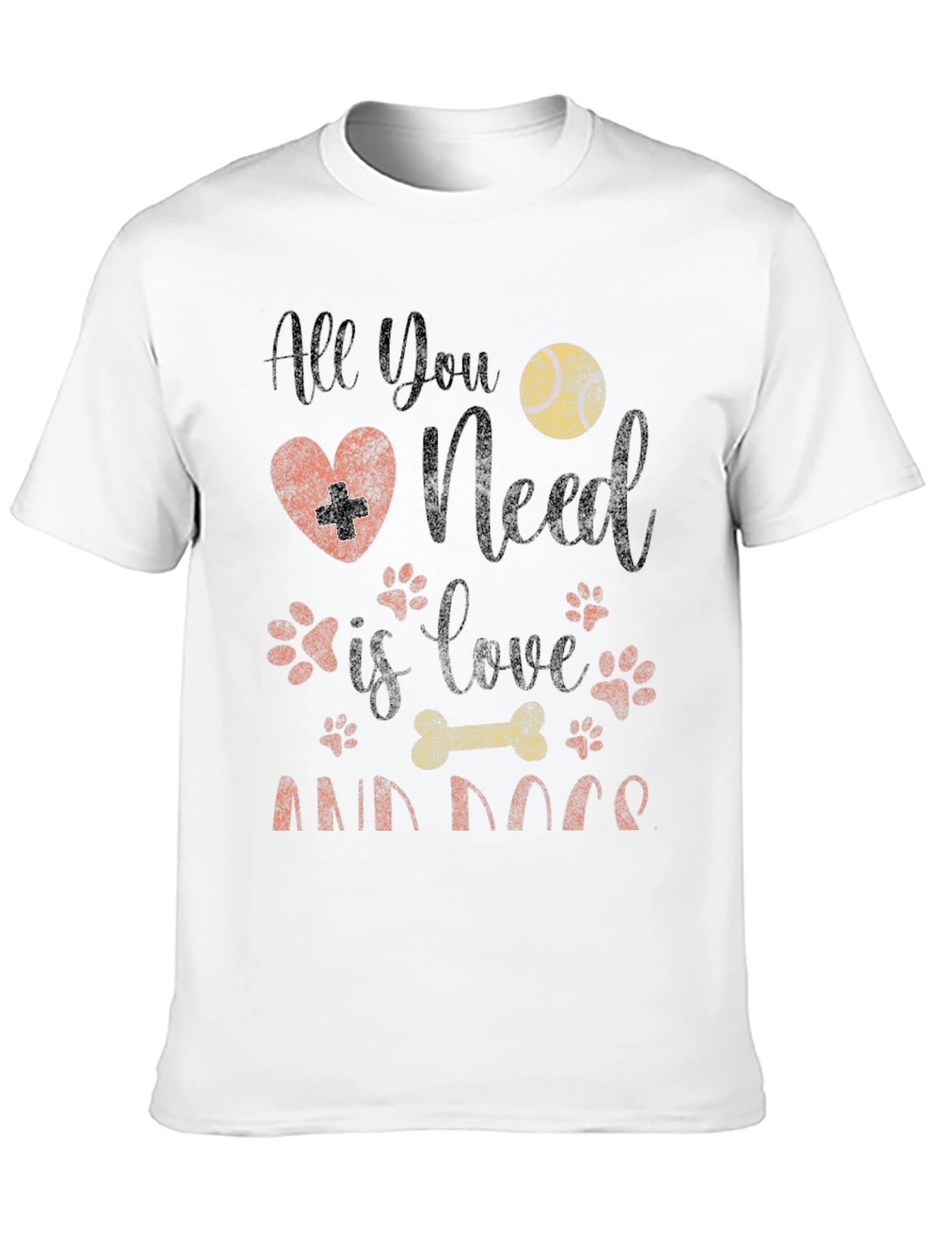 All You Need is Love and Dogs Black T-Shirt