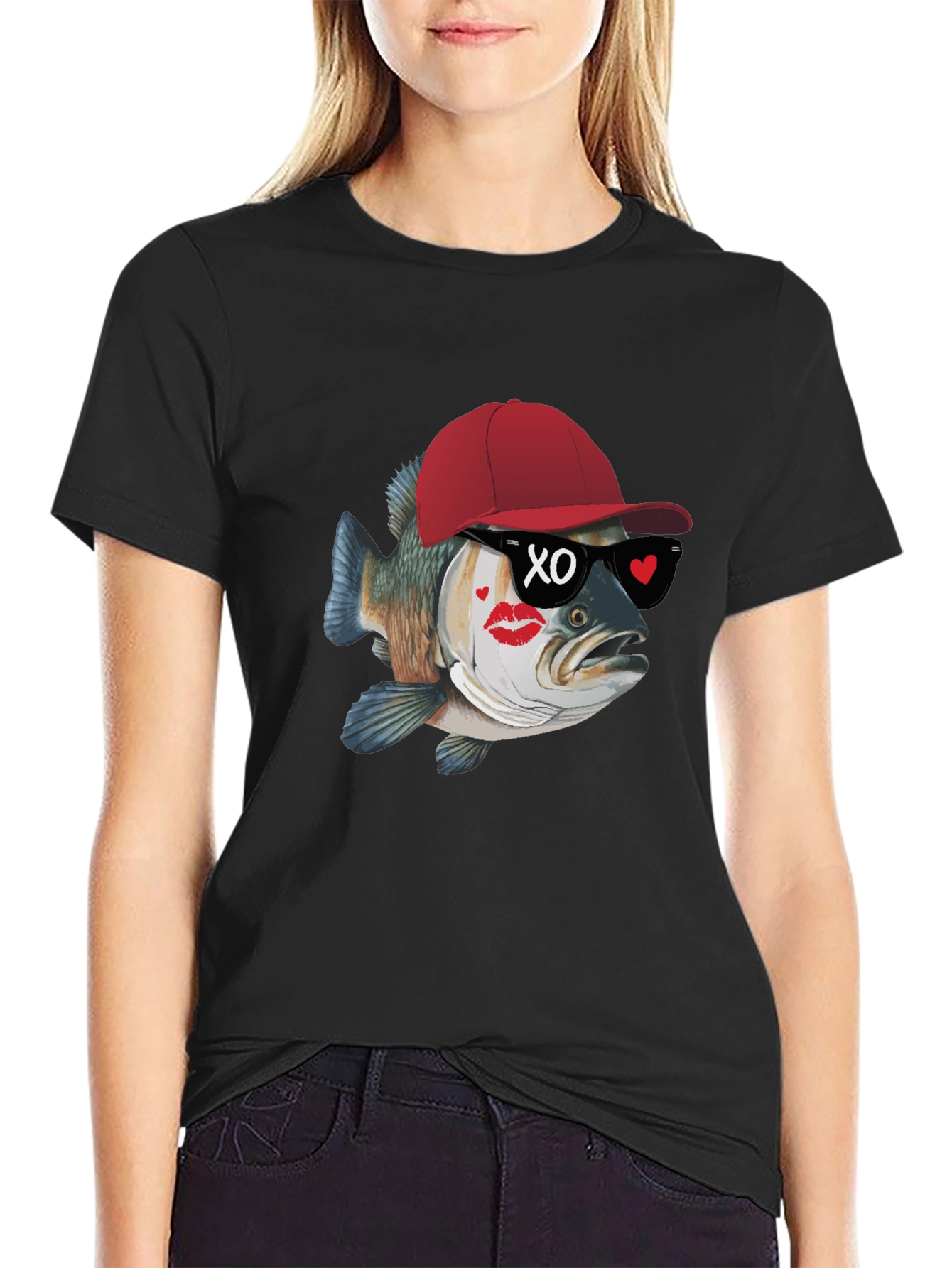 Cool Fish Graphic Tee - Black