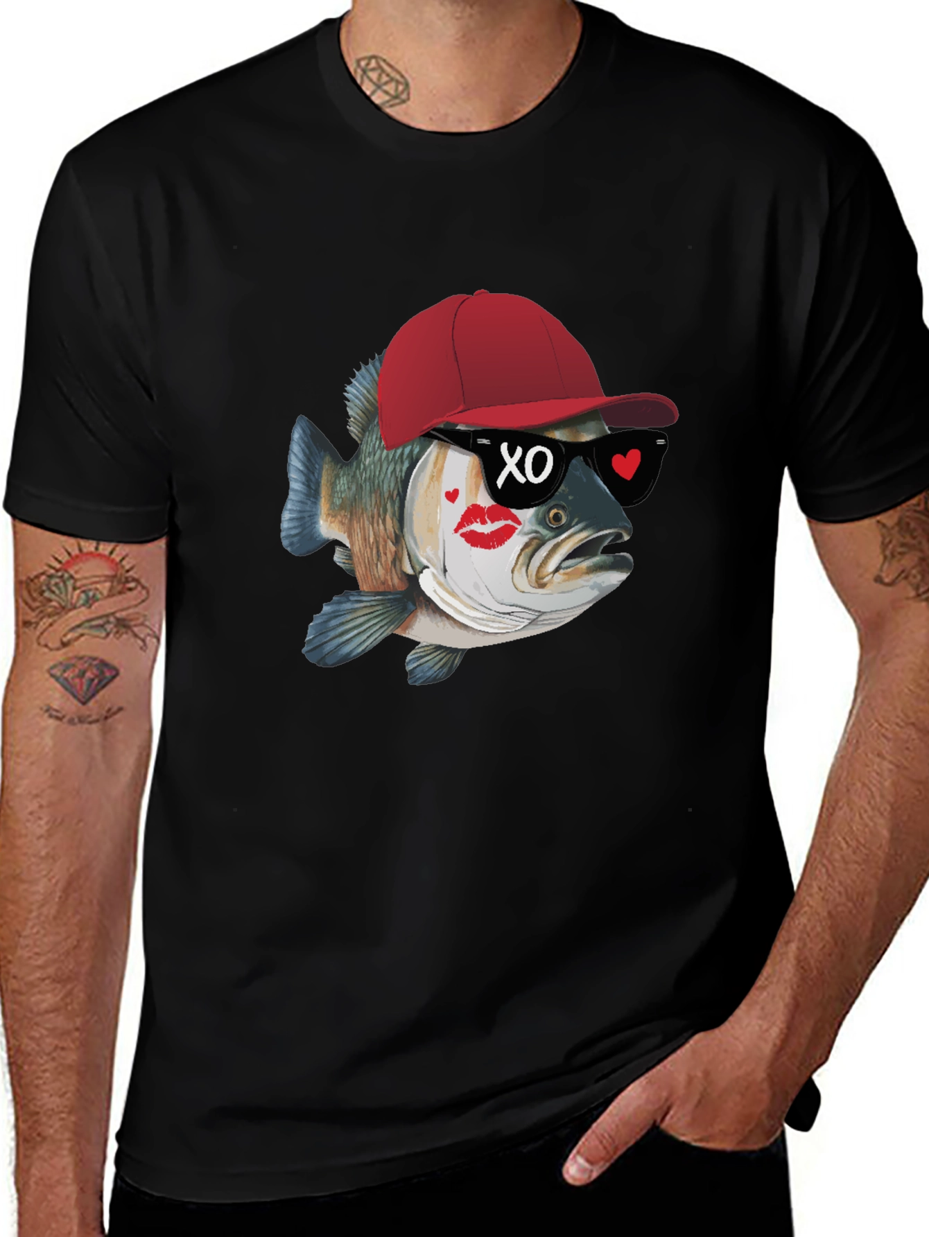 Cool Fish Graphic Tee - Black