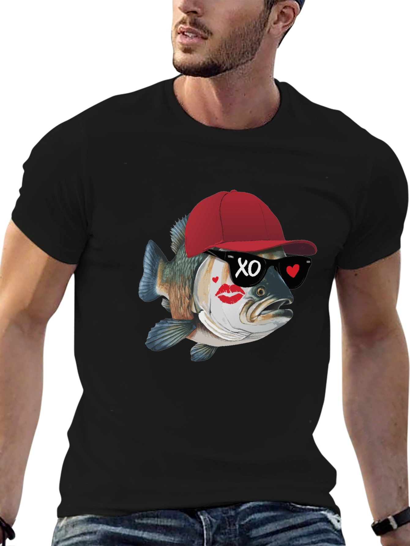 Cool Fish Graphic Tee - Black