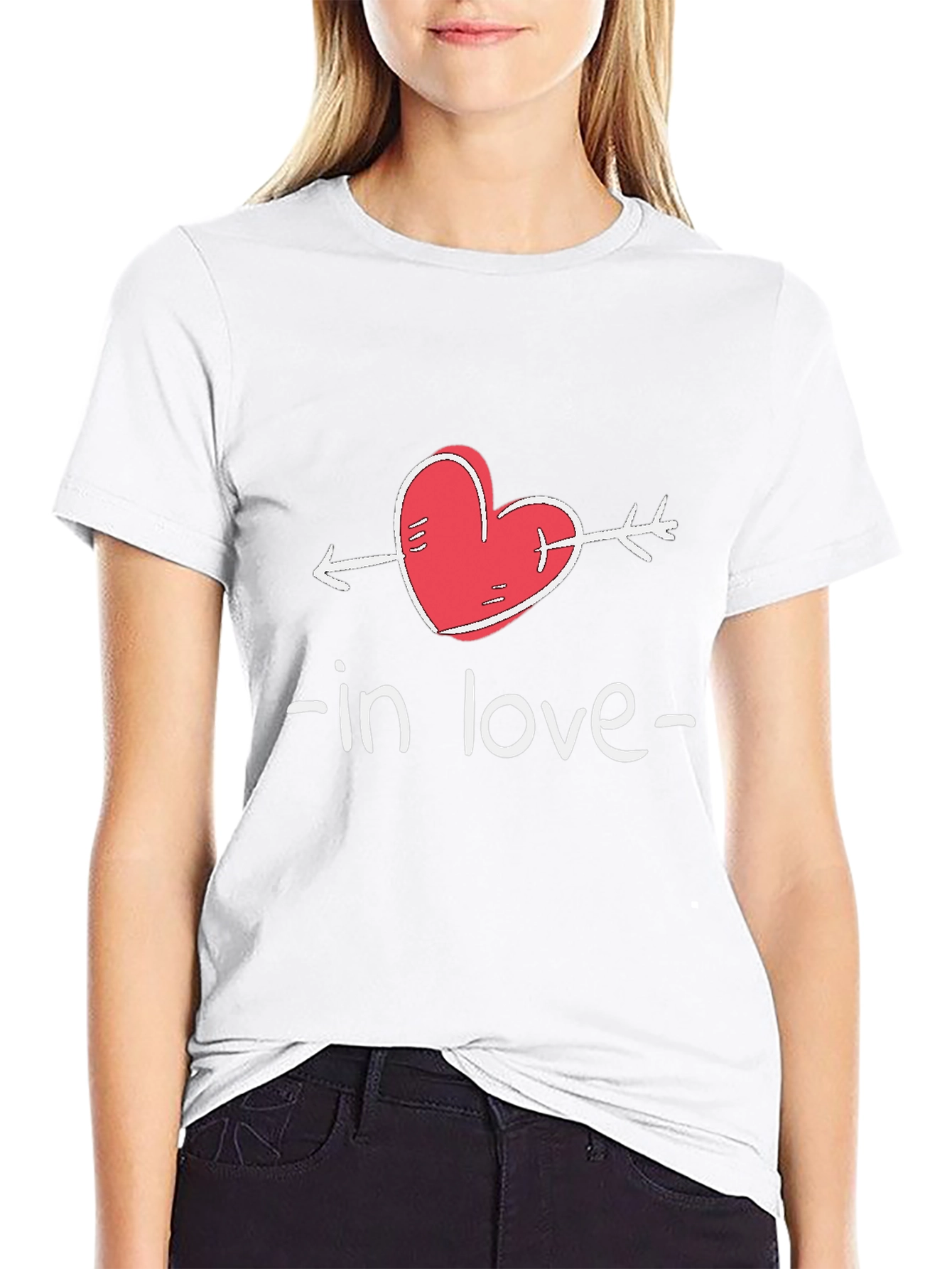 In Love Arrow Heart Valentines Day T-Shirt