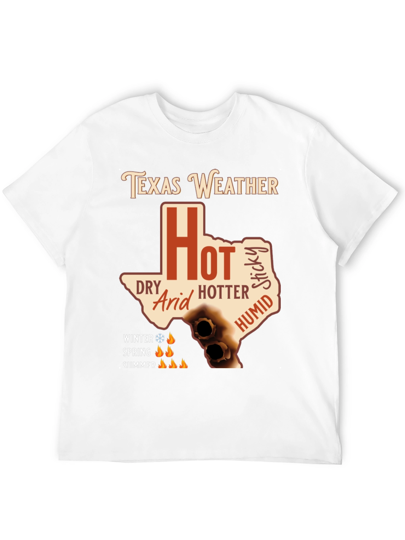 Texas Weather T-Shirt - Hot Humid Dry Arid Sticky