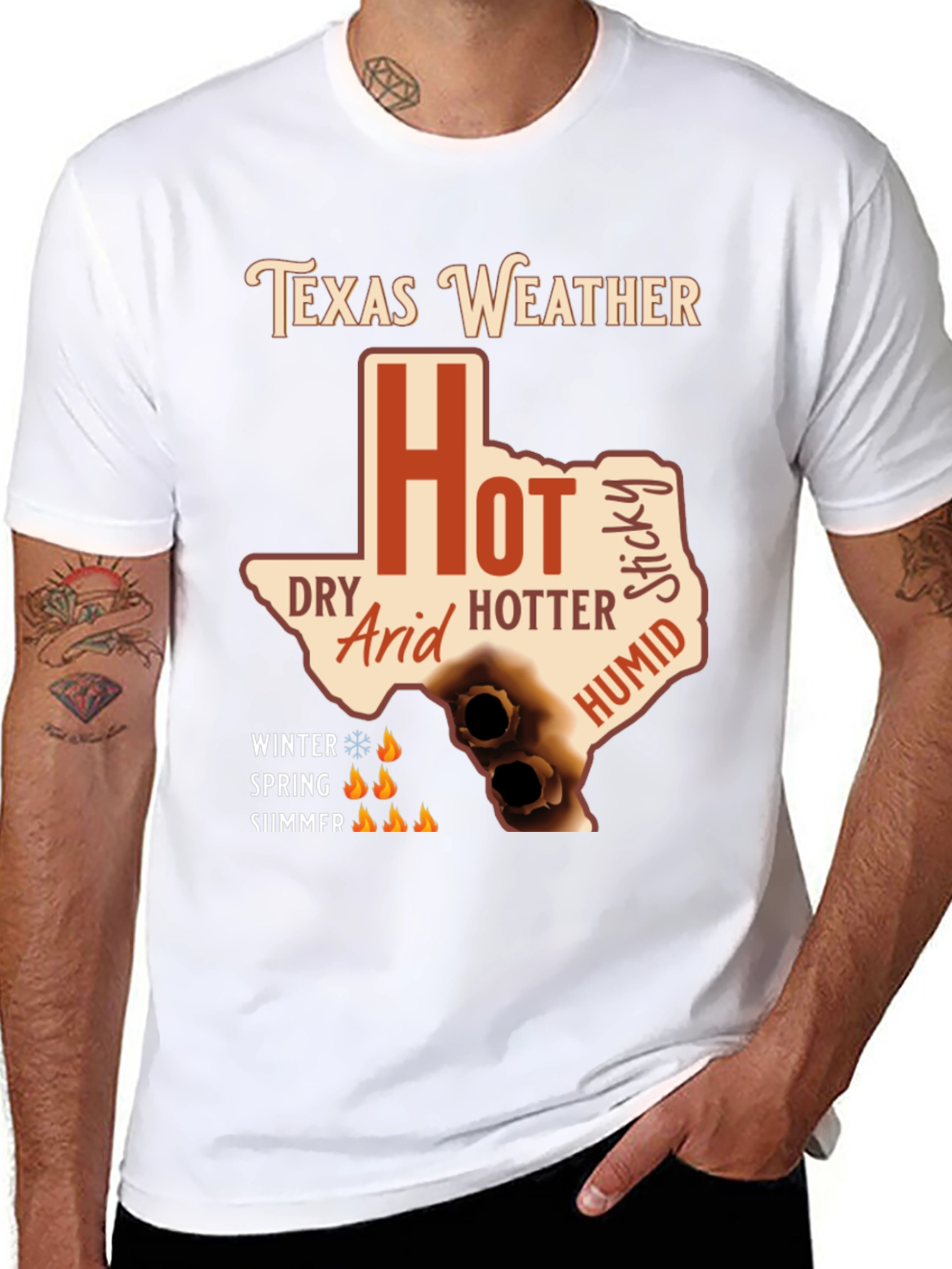 Texas Weather T-Shirt - Hot Humid Dry Arid Sticky