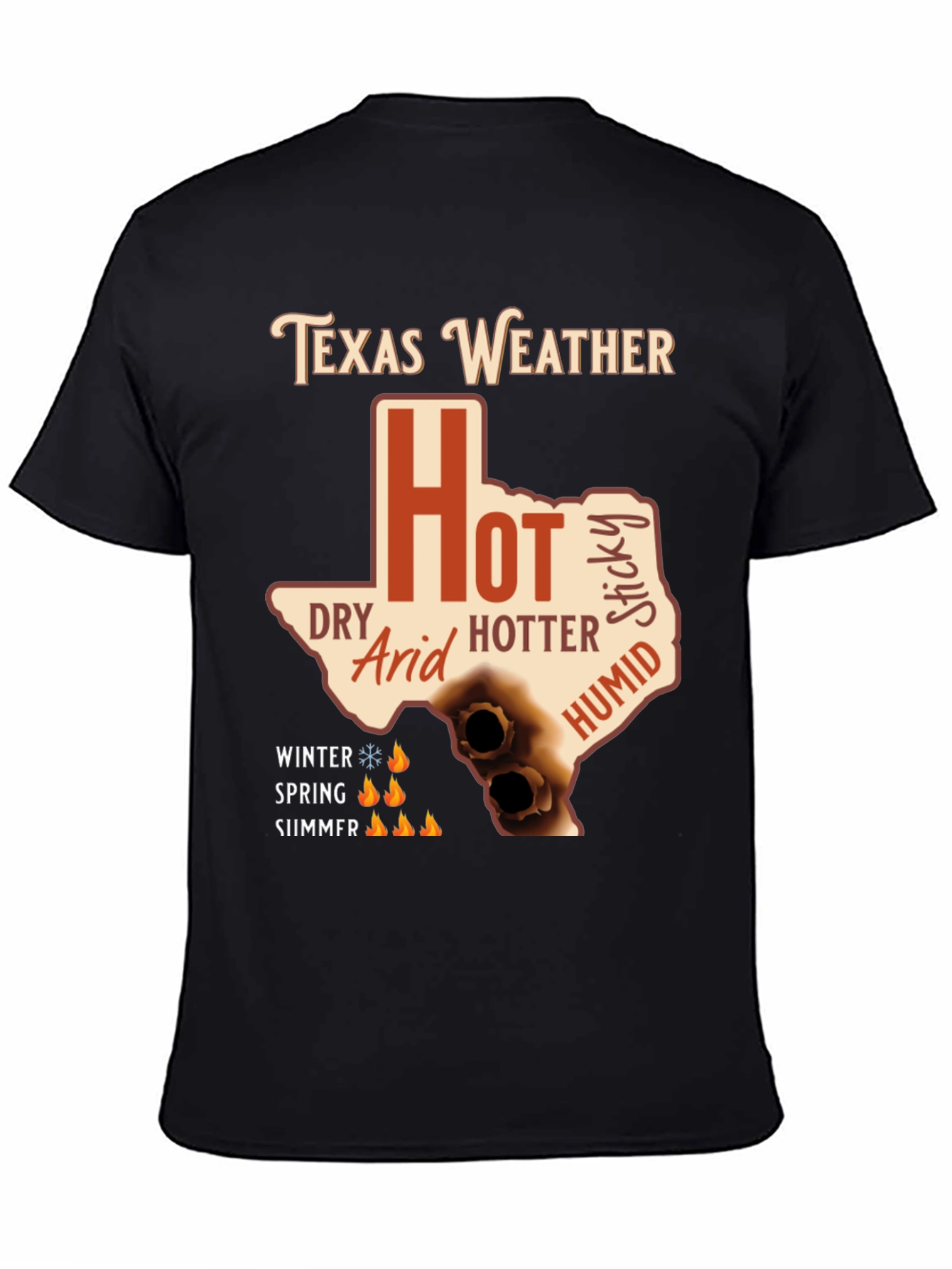 Texas Weather T-Shirt - Hot Humid Dry Arid Sticky
