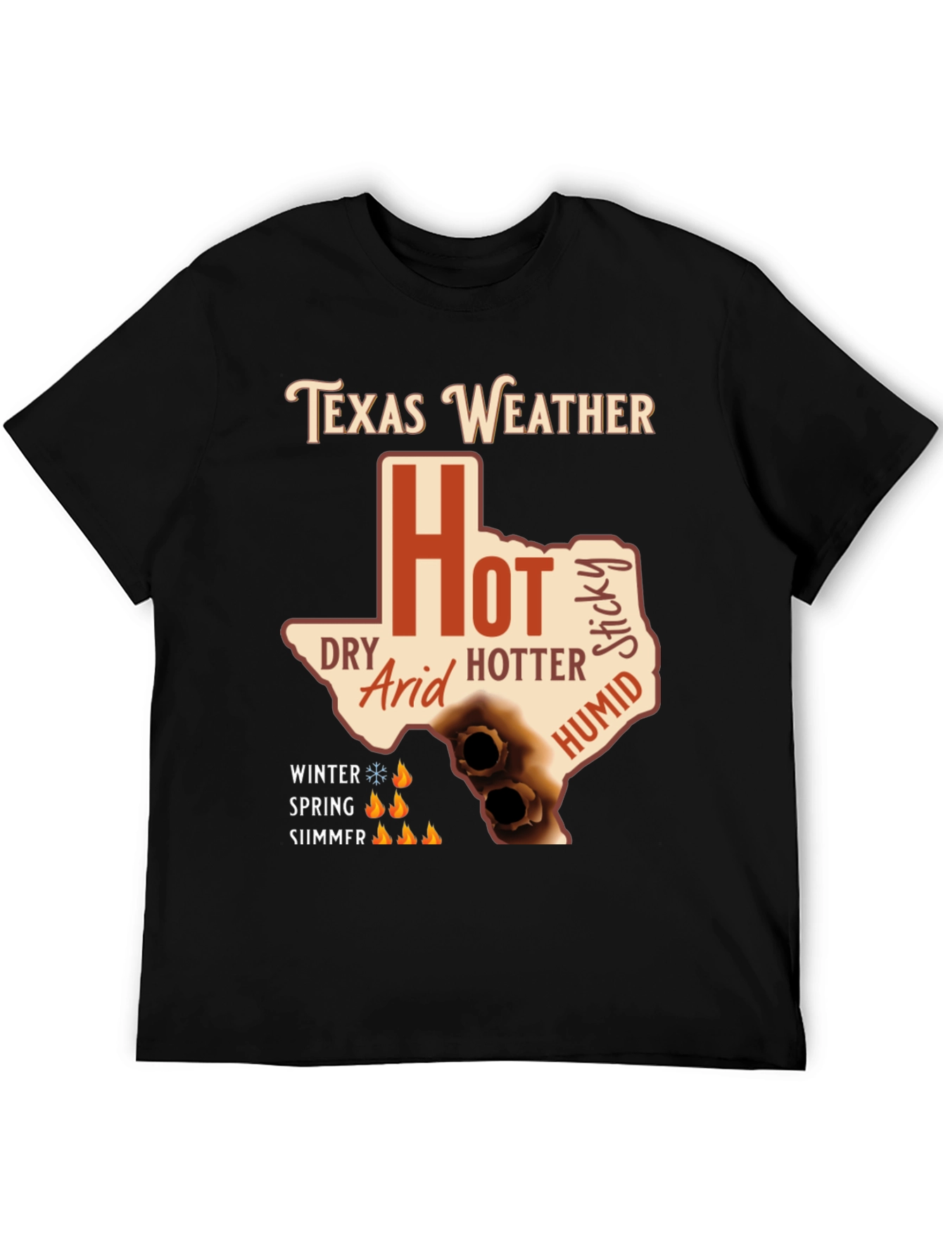 Texas Weather T-Shirt - Hot Humid Dry Arid Sticky