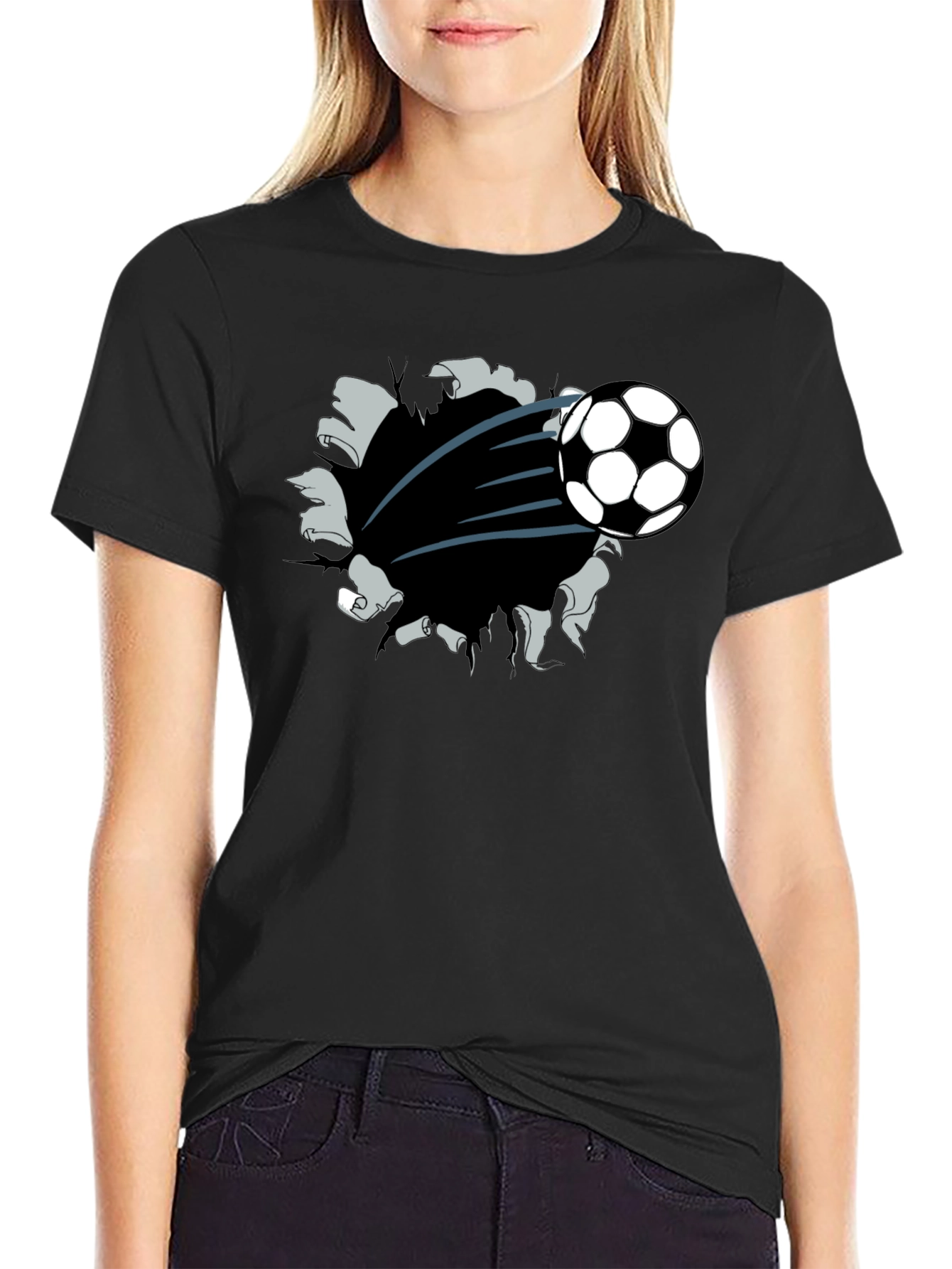 Soccer Ball Burst T-Shirt - Unique Graphic Tee