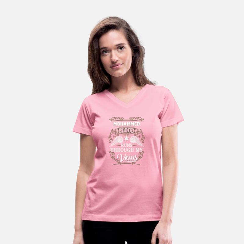 Mohammed Name T Shirt - Mohammed Blood Runs Throug