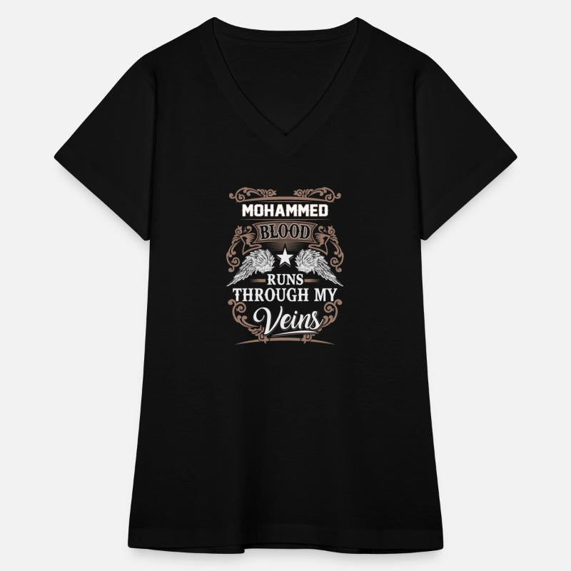 Mohammed Name T Shirt - Mohammed Blood Runs Throug