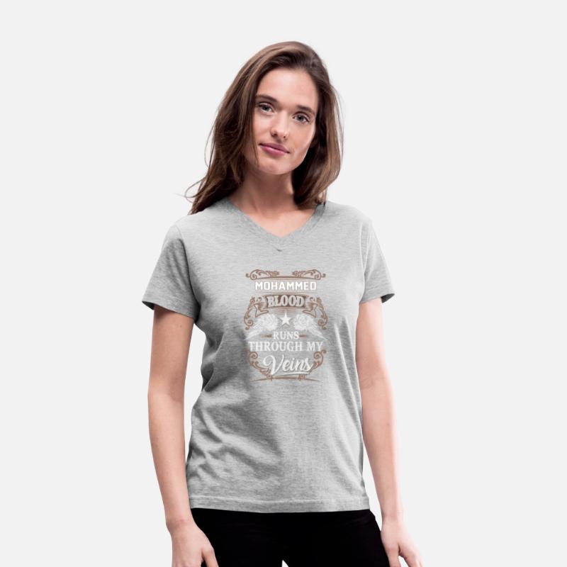 Mohammed Name T Shirt - Mohammed Blood Runs Throug