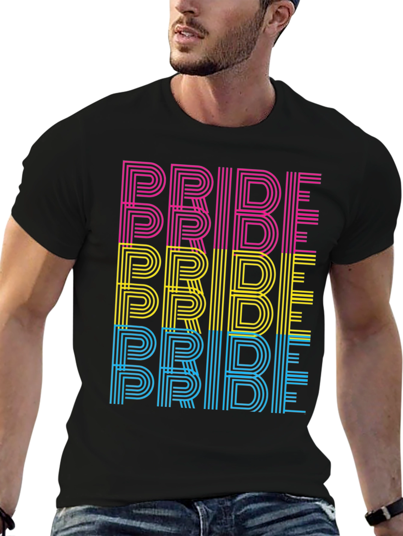 Pride Stacked Text Tee