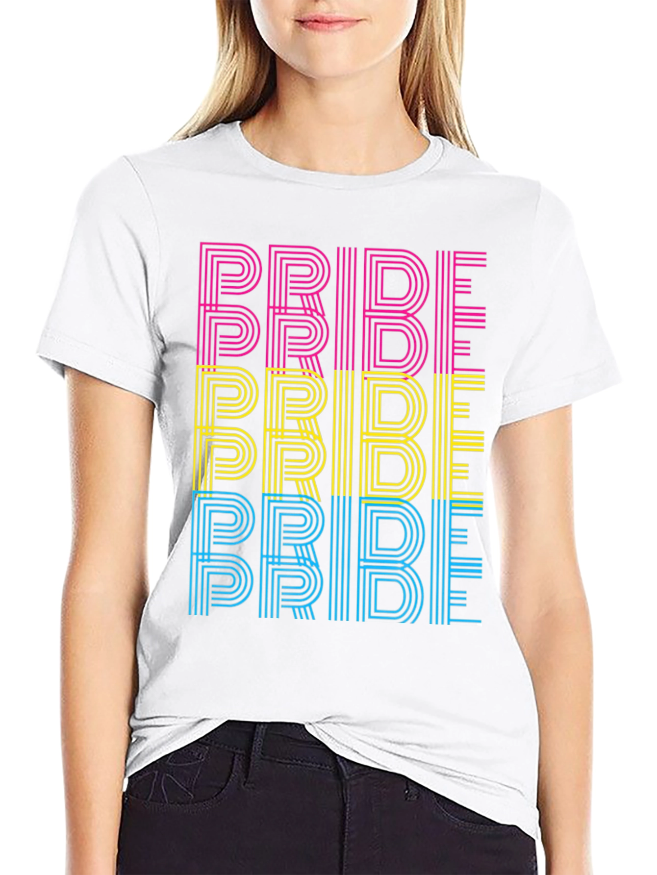 Pride Stacked Text Tee