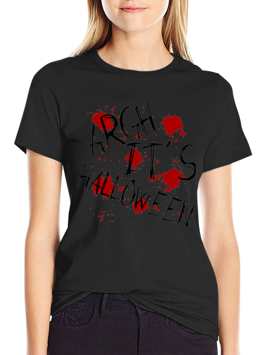 Argh Its Halloween Graphic Tee - Spooky Holiday Shirt