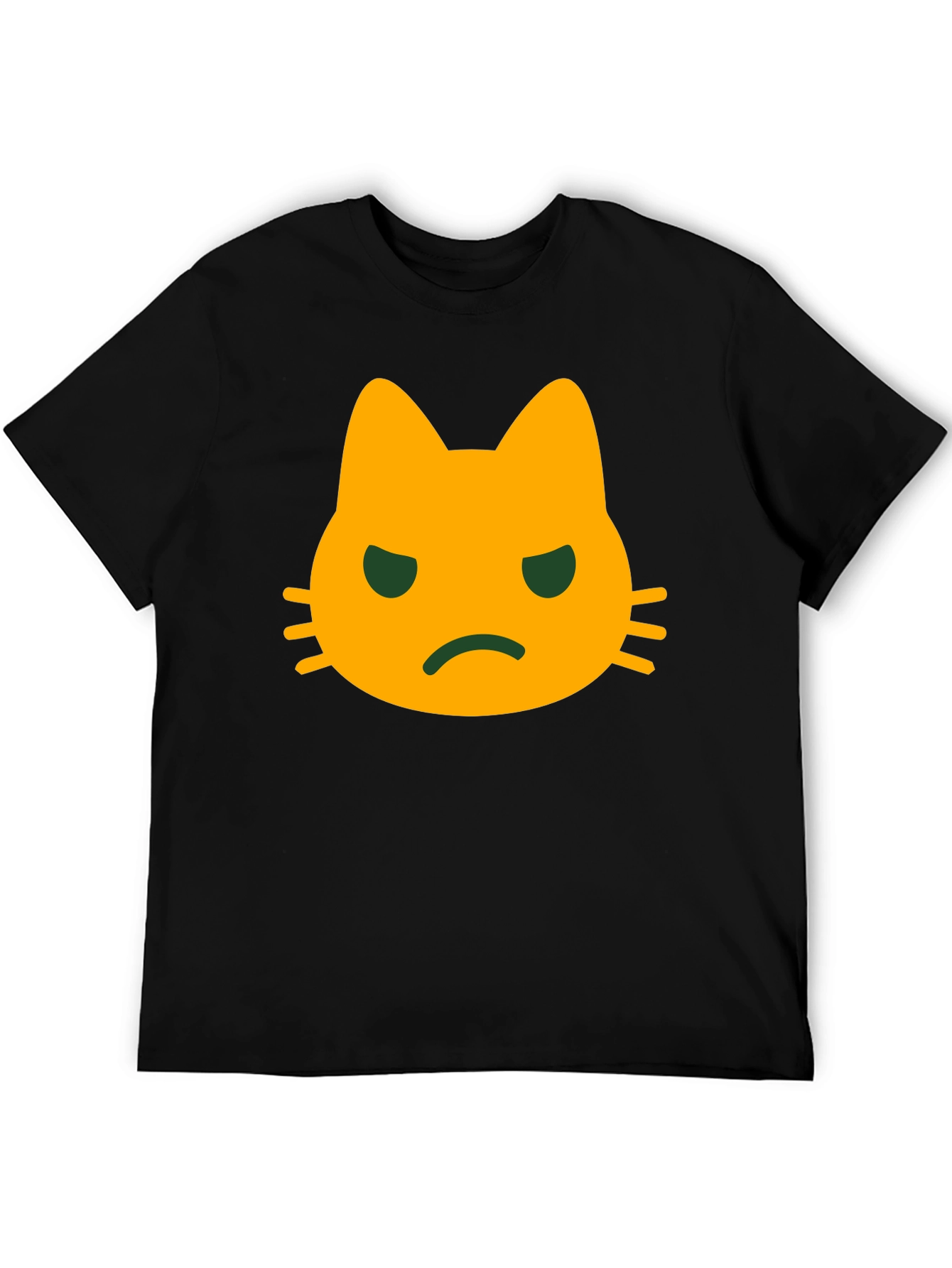 Grumpy Cat Face T-Shirt - Black Cotton Tee