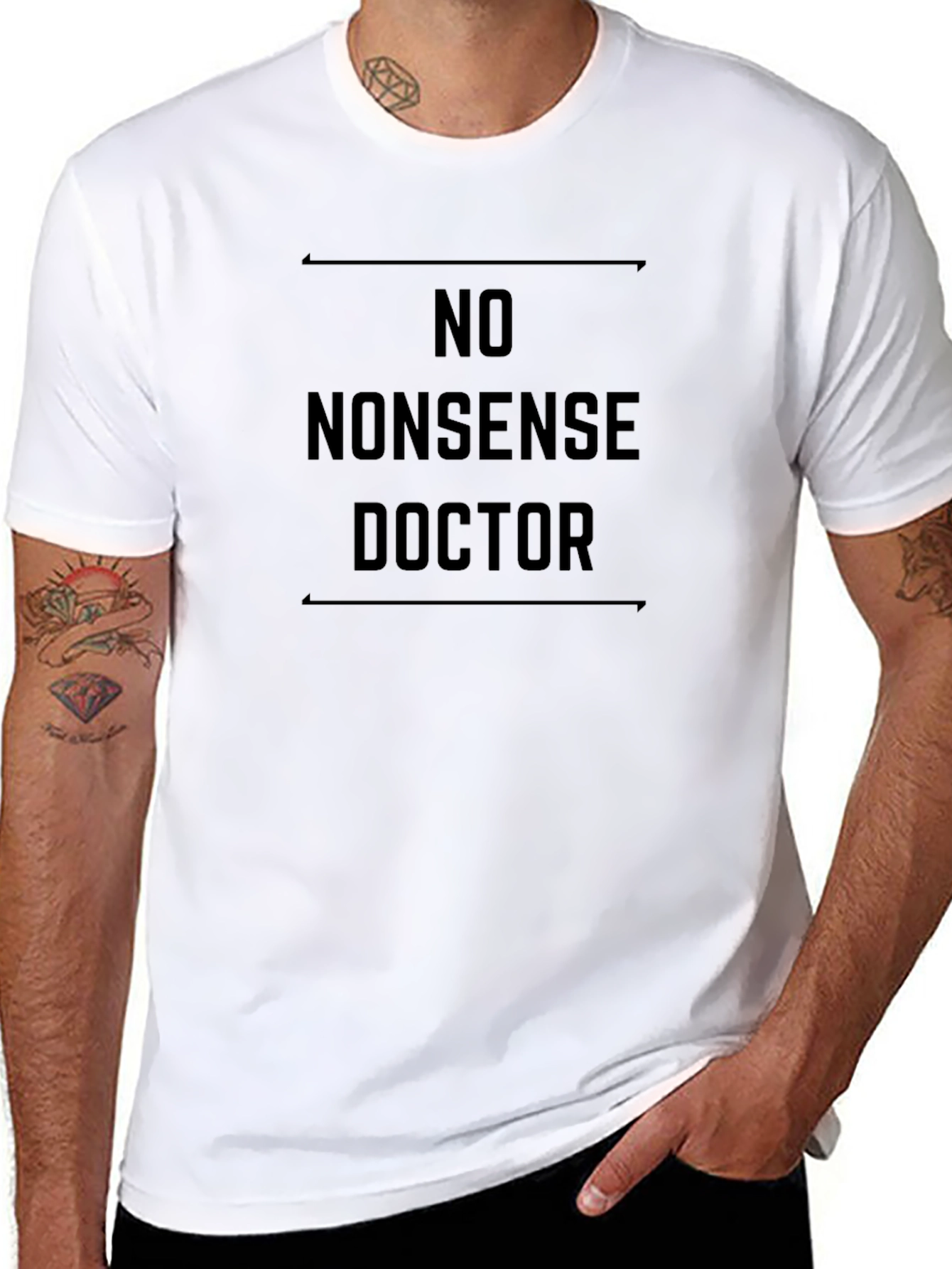 No Nonsense Doctor Black T-Shirt
