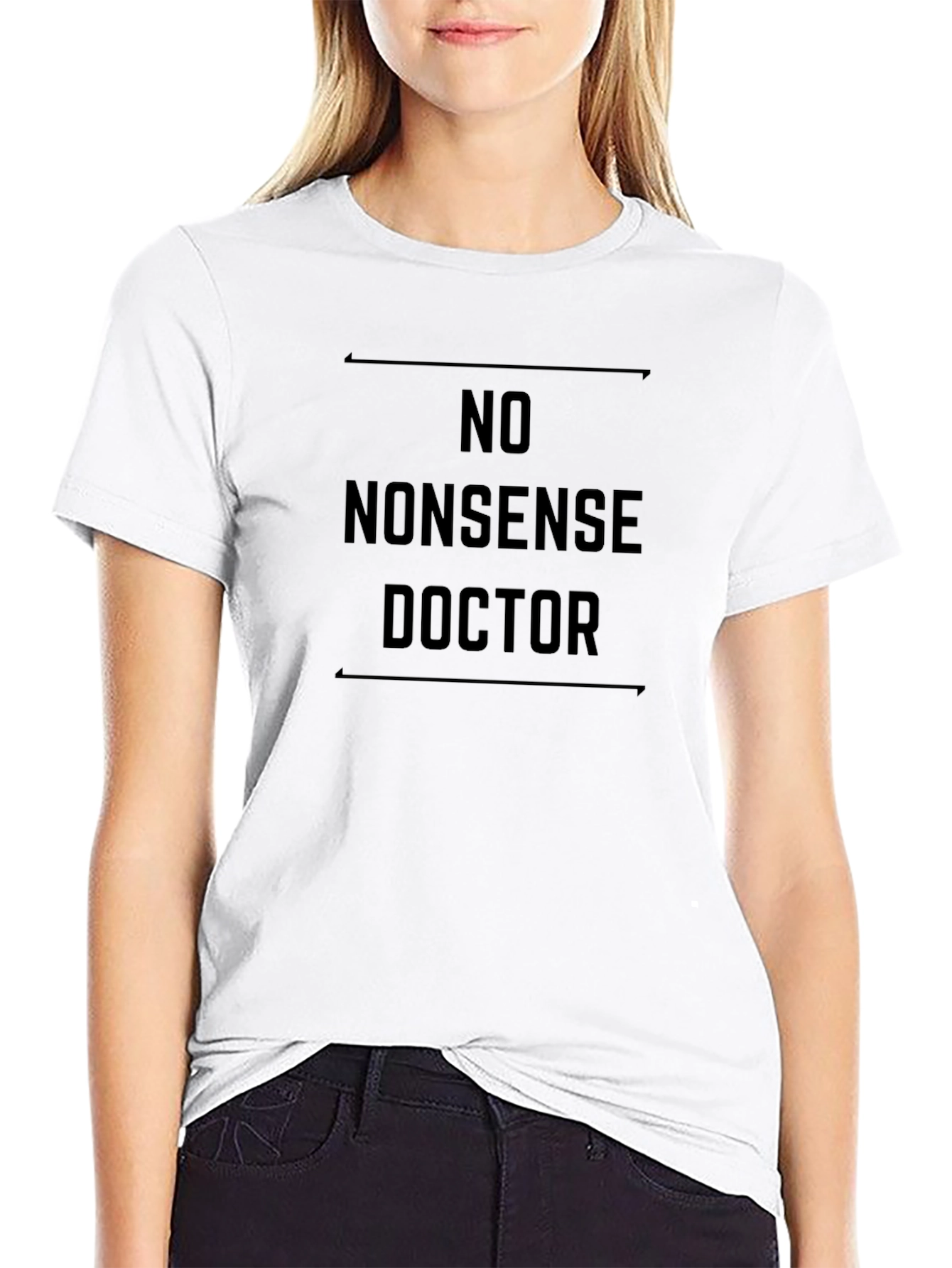 No Nonsense Doctor Black T-Shirt