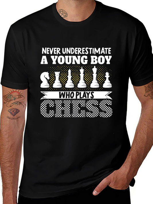 Chess Lover T-Shirt: Never Underestimate a Young Boy