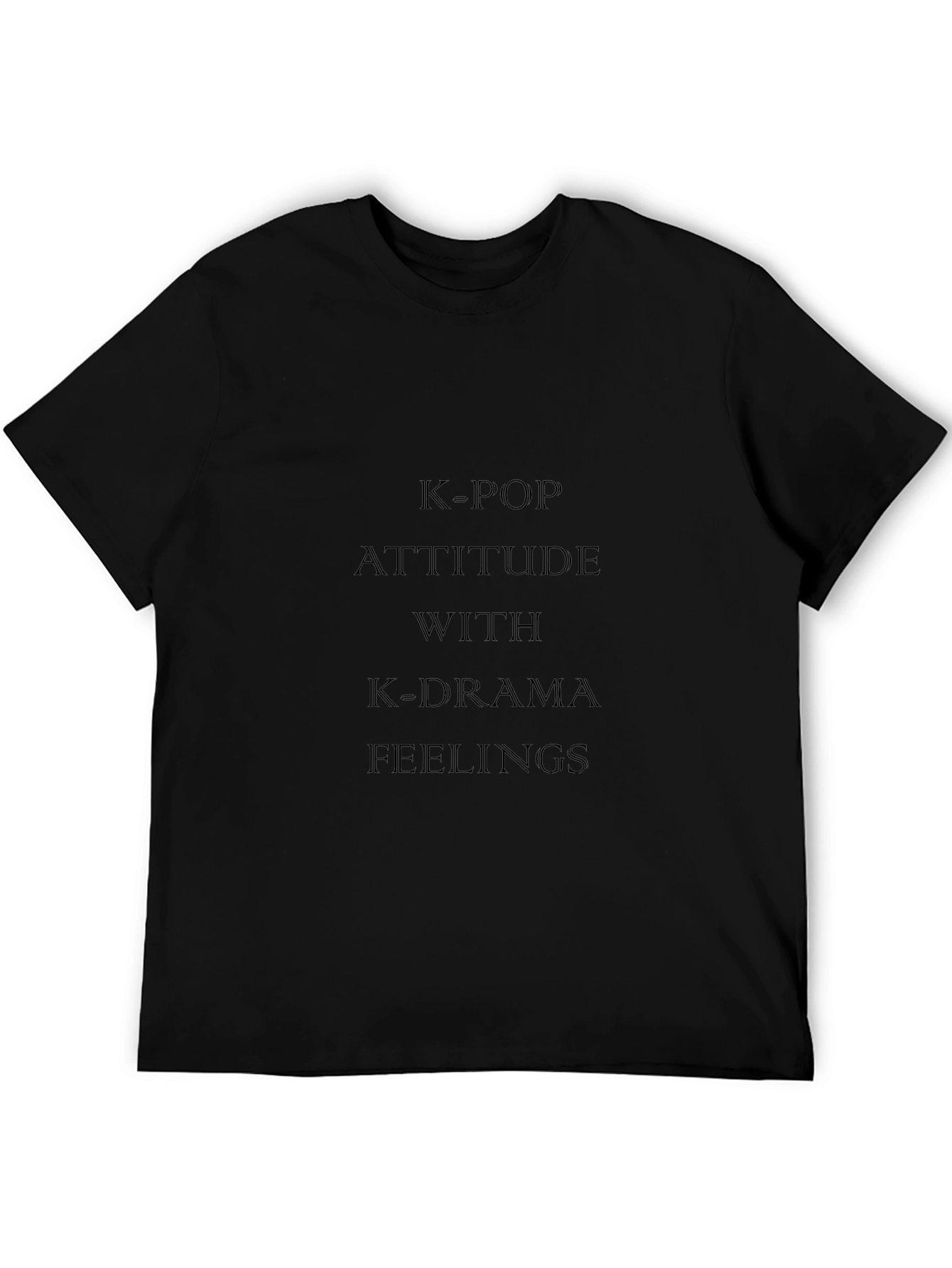 K-Pop Attitude Black Graphic Tee