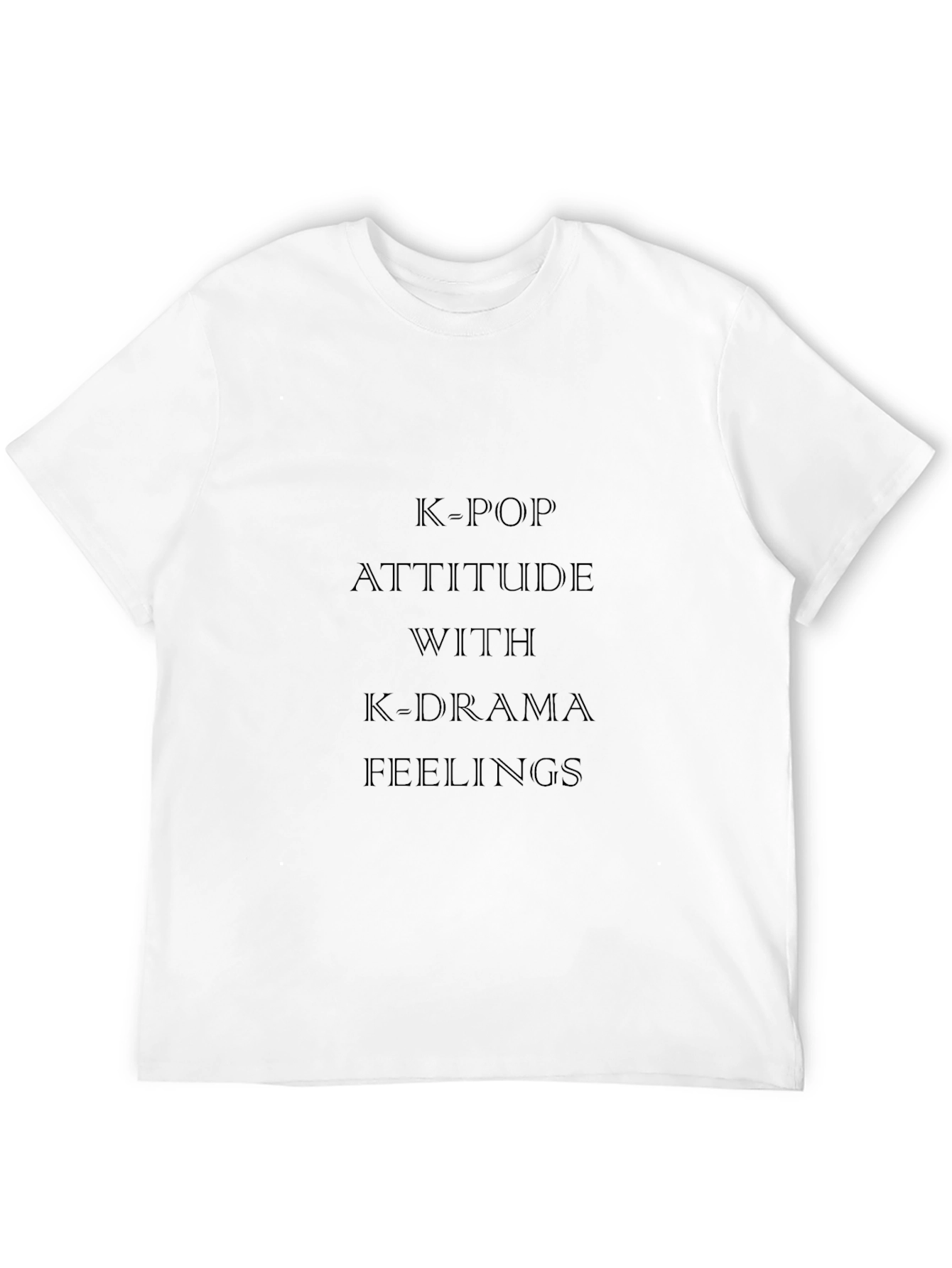 K-Pop Attitude Black Graphic Tee