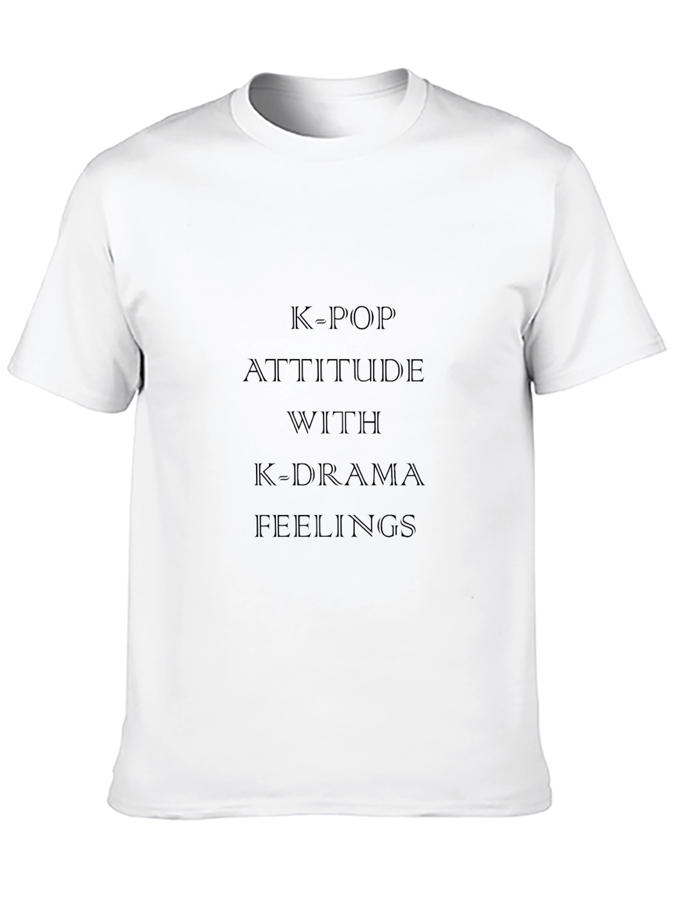 K-Pop Attitude Black Graphic Tee