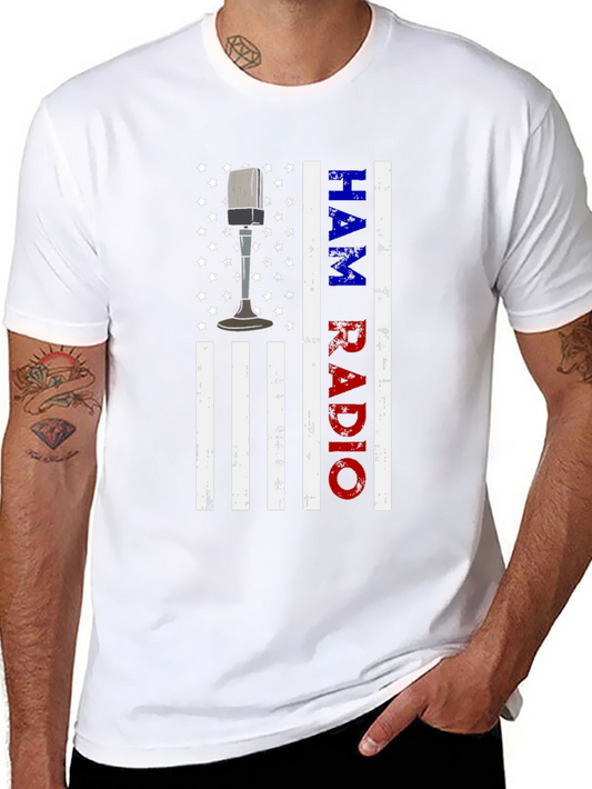 Ham Radio American Flag T-Shirt