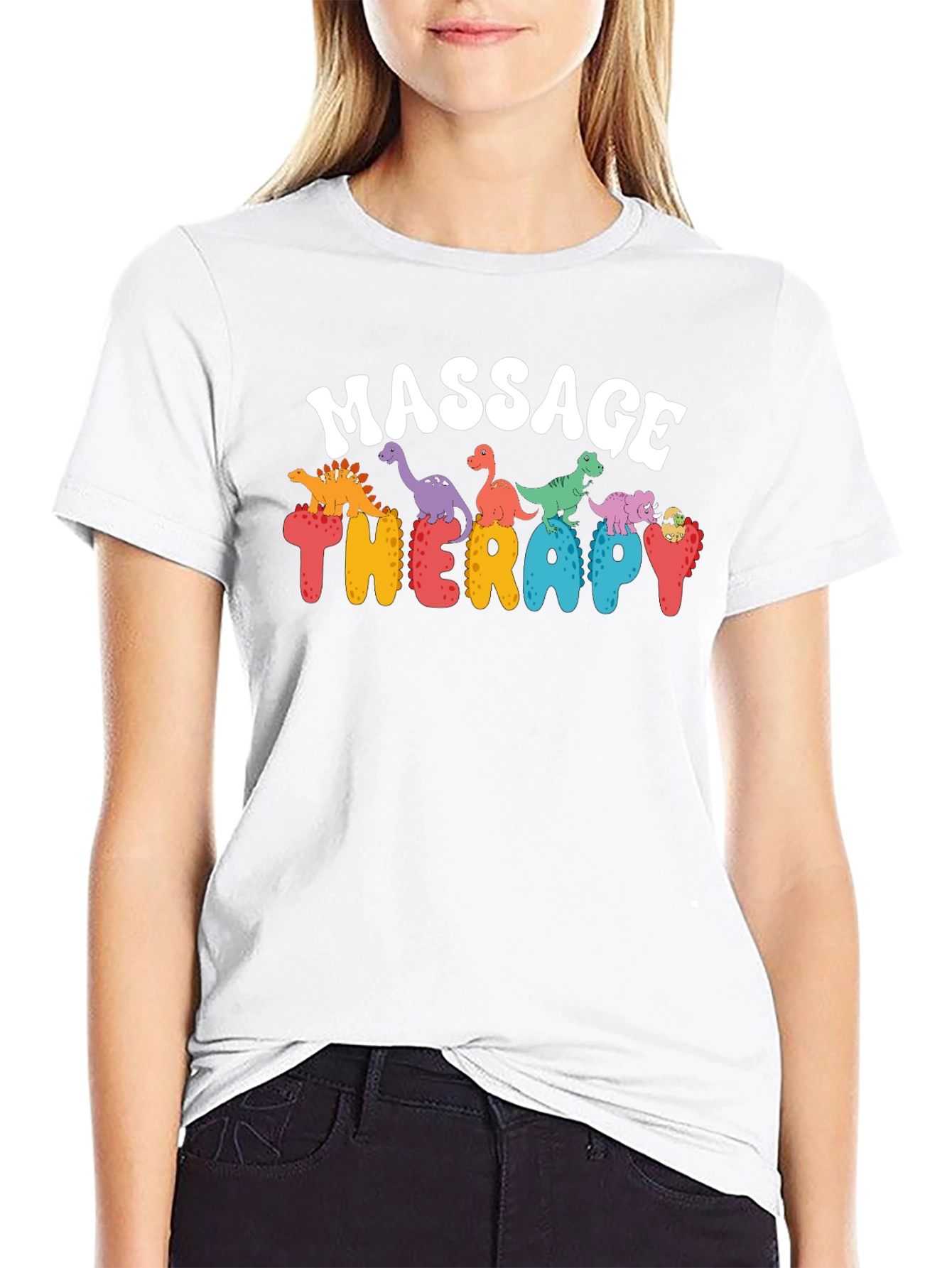 Massage Therapy Dinosaur T-Shirt - Cute & Comfy