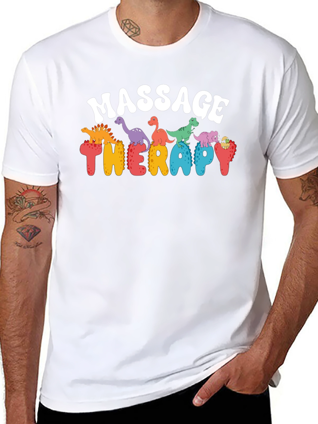Massage Therapy Dinosaur T-Shirt - Cute & Comfy