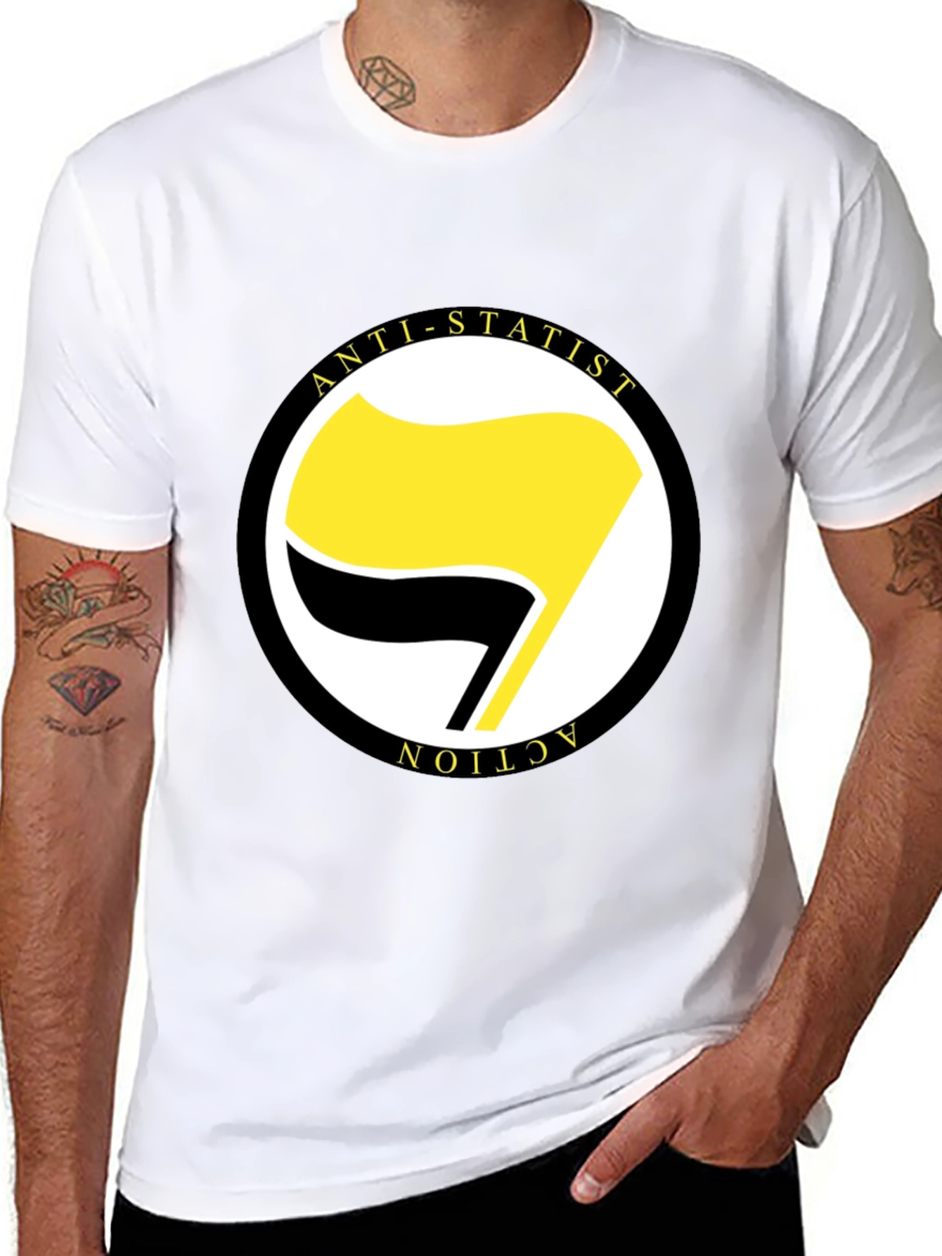 Anti-Statist Action T-Shirt Anarcho-Syndicalism