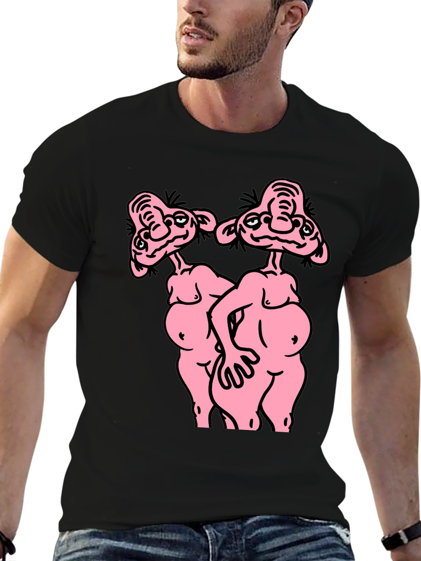 Funny Cartoon Graphic T-Shirt