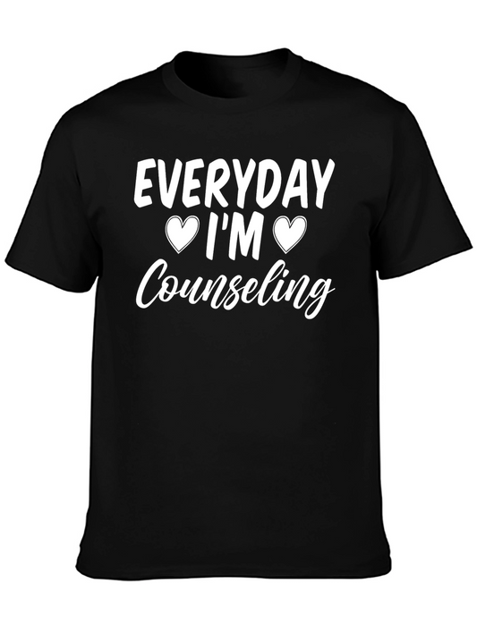 Everyday Im Counseling Black T-Shirt