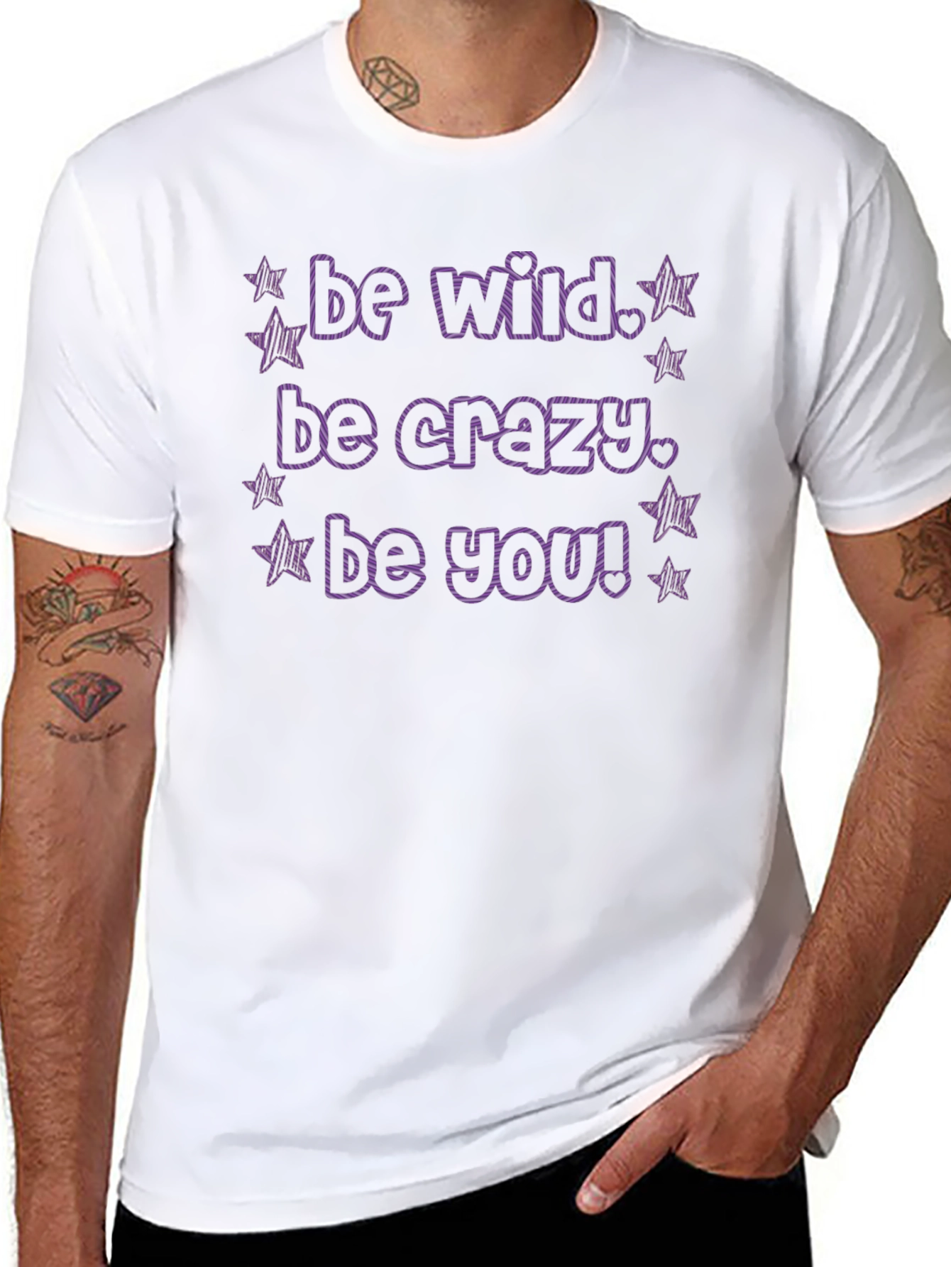 Be Wild Be Crazy T-Shirt - Black Graphic Tee