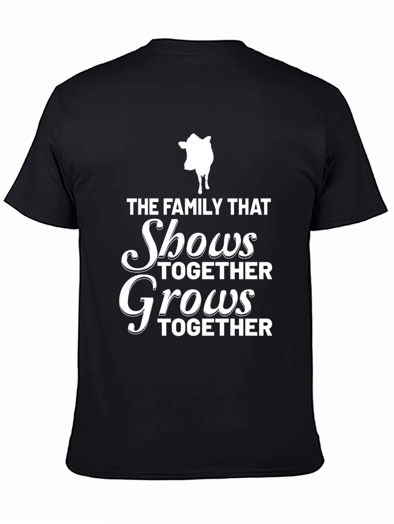 Family Show Cow Black T-Shirt
