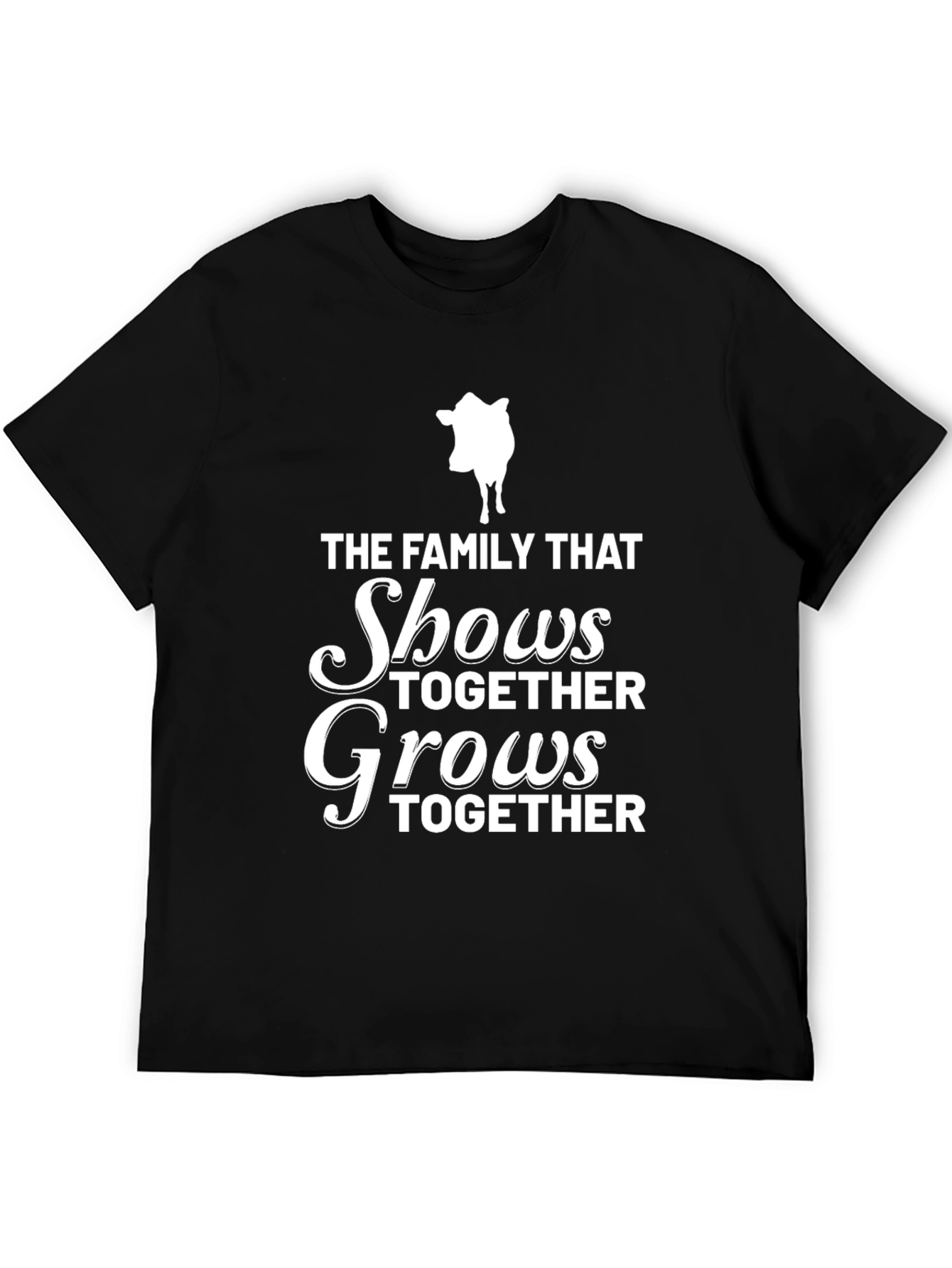 Family Show Cow Black T-Shirt
